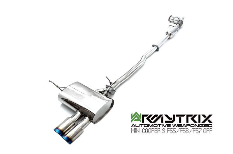 Armytrix Stainless Steel Valvetronic Cat Back Exhaust System Mini Cooper S/JCW/GP F56/F57 14+ V-Band Type