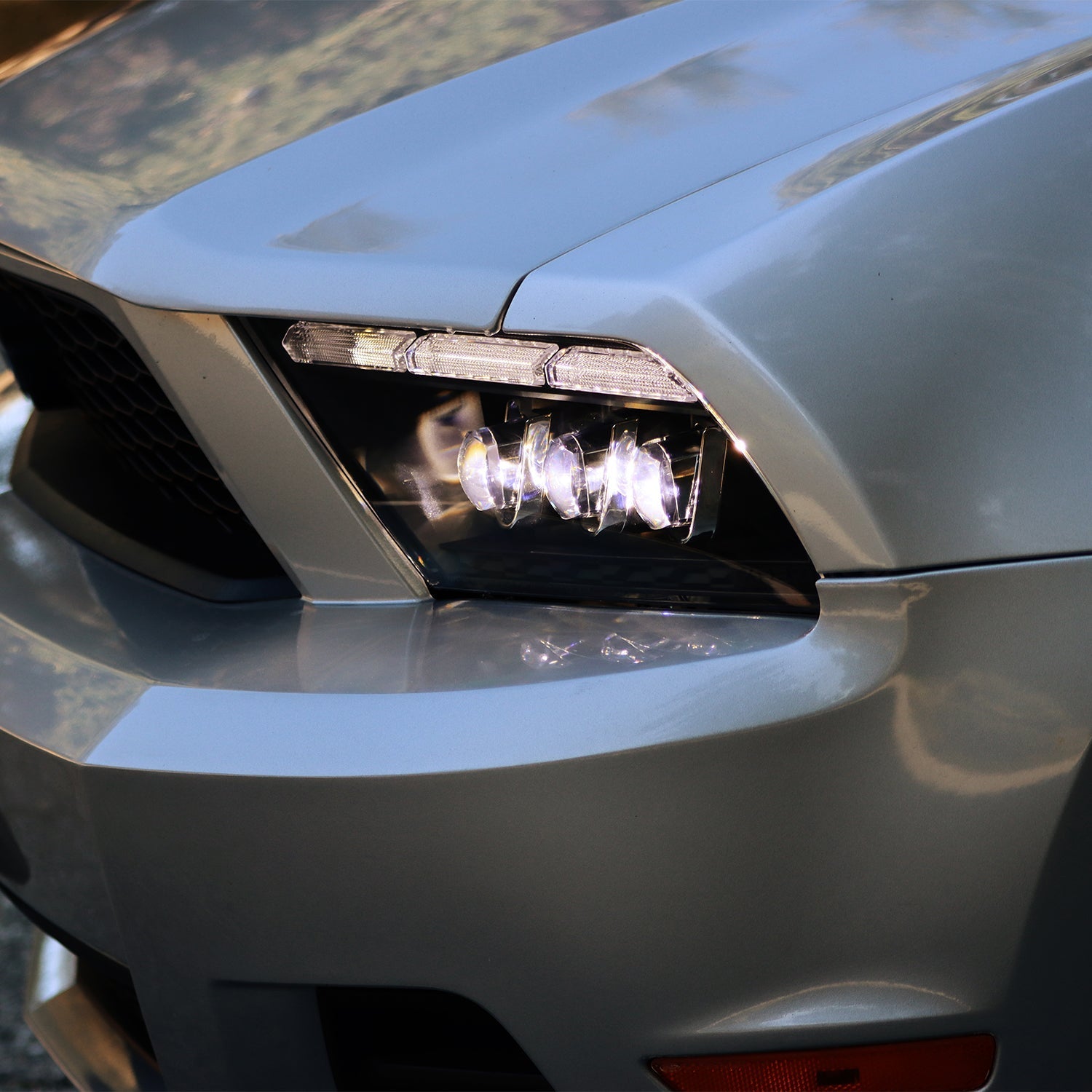 13-14 Ford Mustang MK II NOVA-Series LED Projector Headlights Alpha-Black