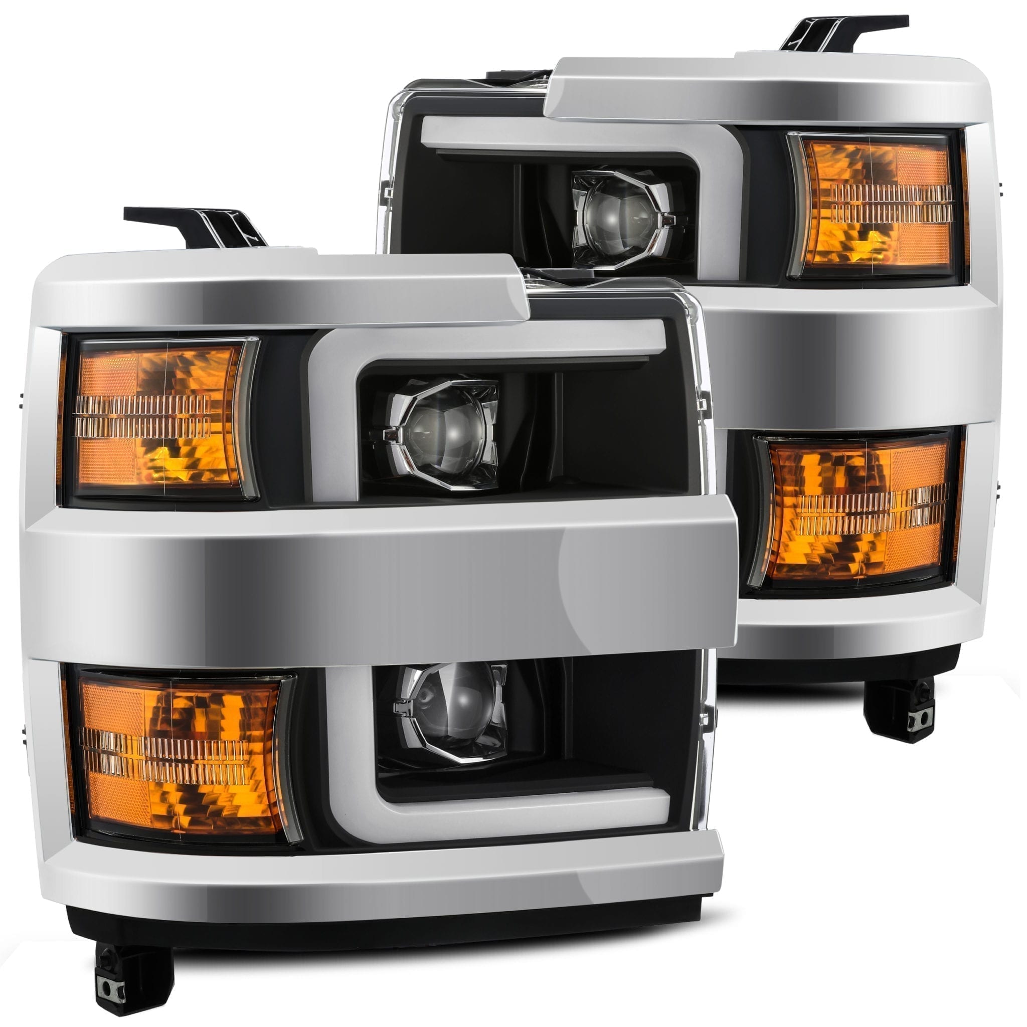 15-19 Chevrolet Silverado 2500HD/3500HD LUXX-Series LED Projector Headlights Black
