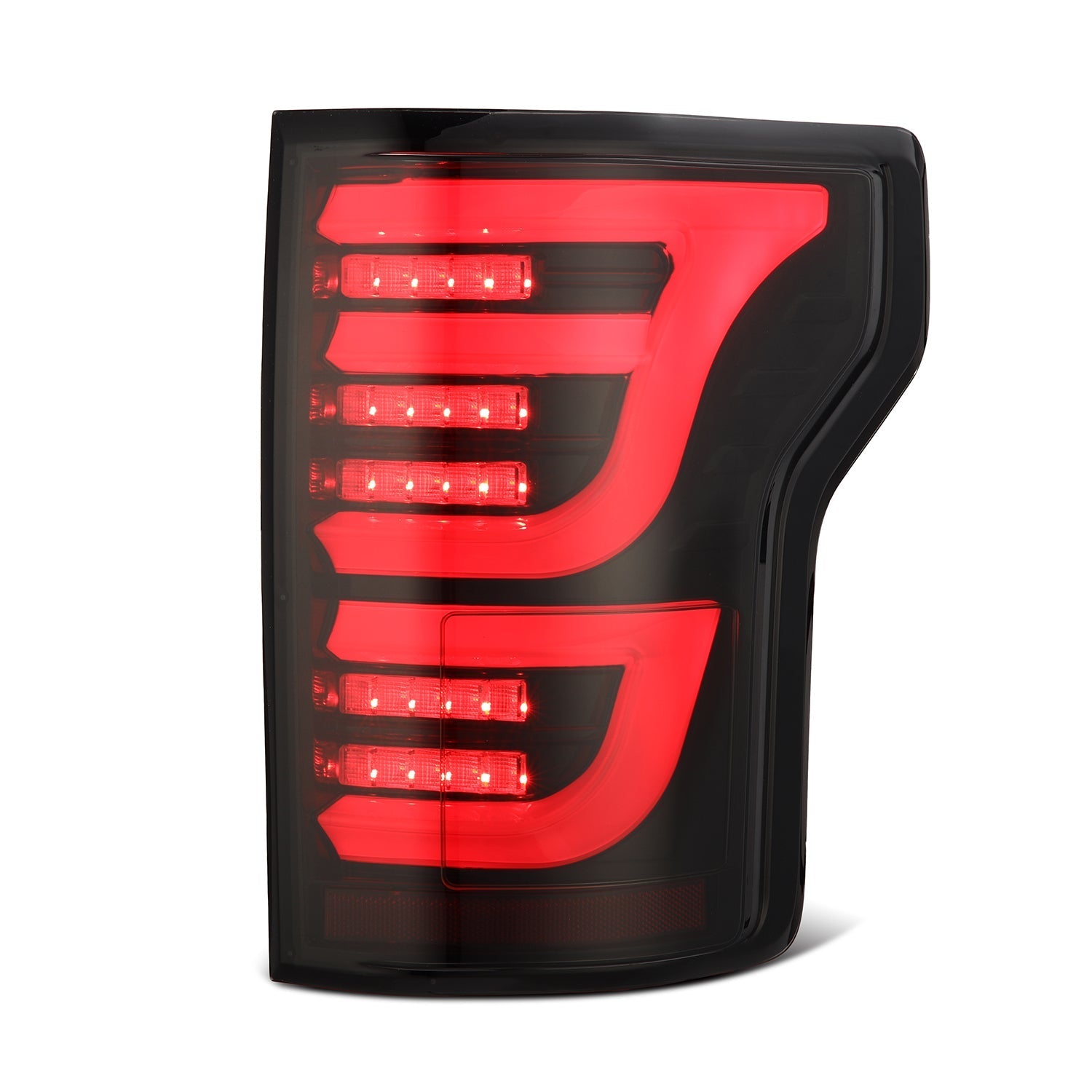 15-20 Ford F150 LUXX-Series LED Tail Lights Black-Red