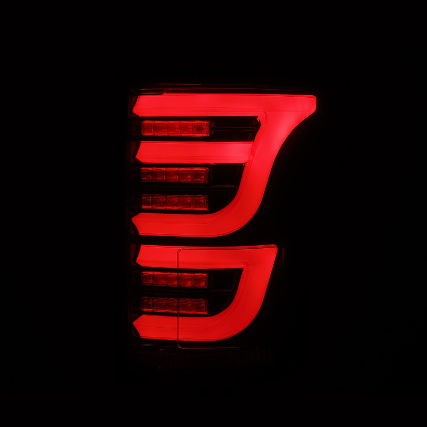 15-20 Ford F150 LUXX-Series LED Tail Lights Black-Red