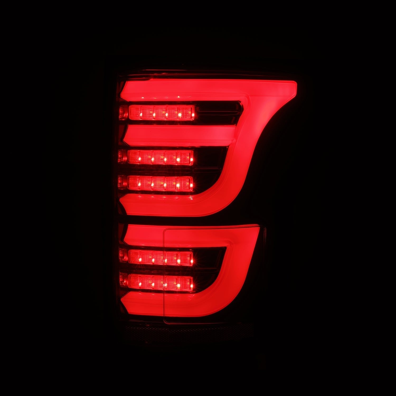 15-20 Ford F150 LUXX-Series LED Tail Lights Black-Red