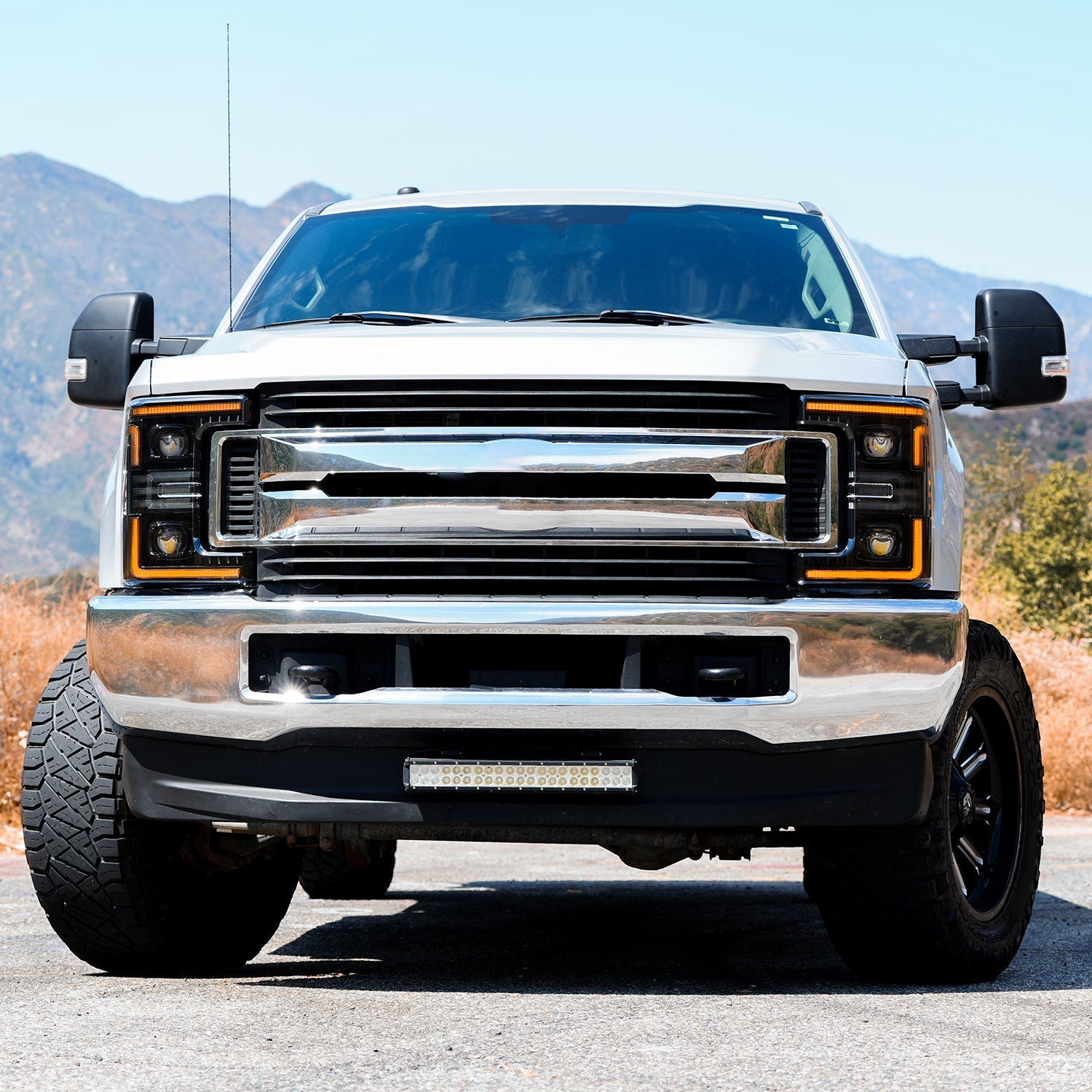 17-19 Ford Super Duty MKII LUXX-Series LED Projector Headlights Chrome