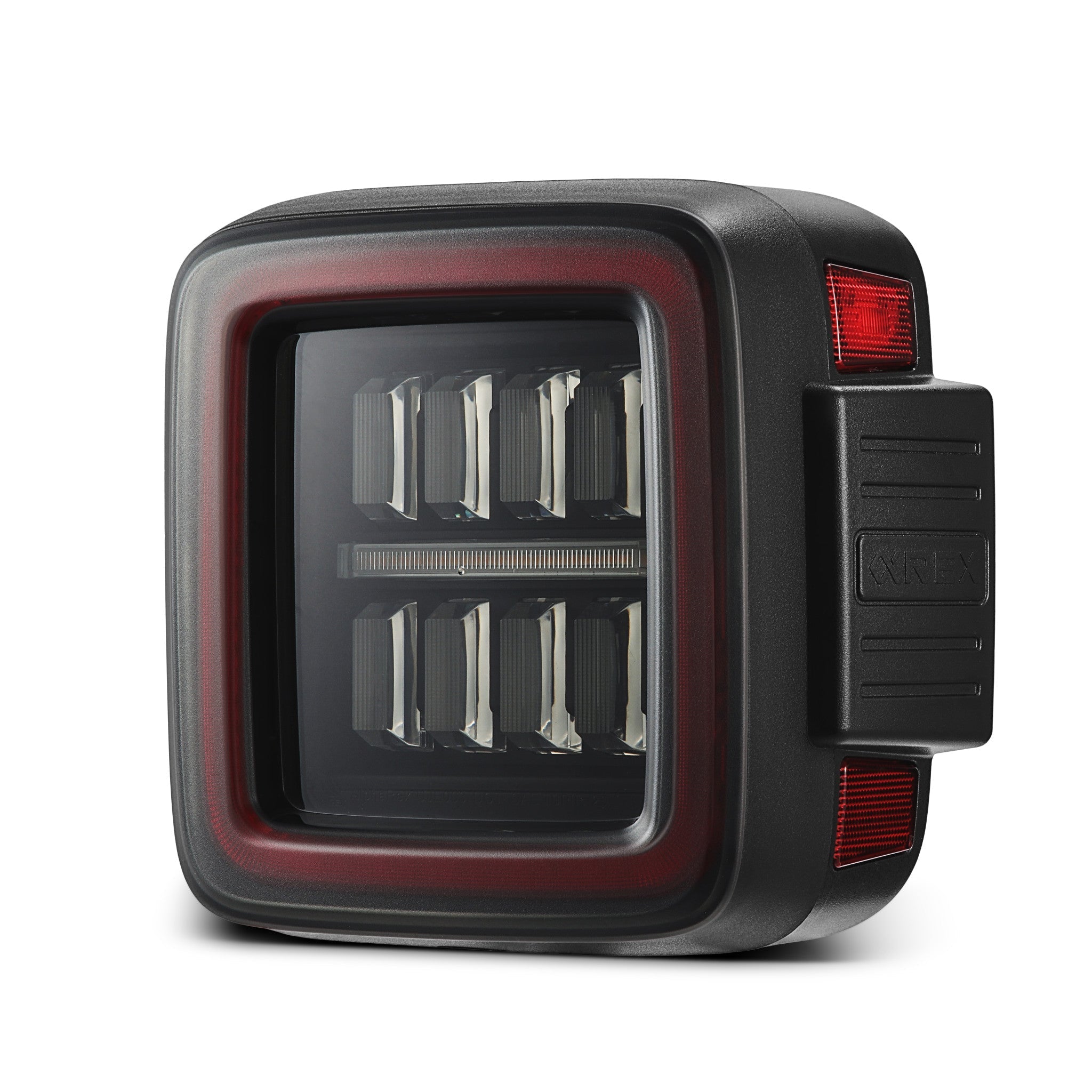 18-26 Jeep Wrangler JL NOVA-Series Prismatic LED Tail Lights Black-Red