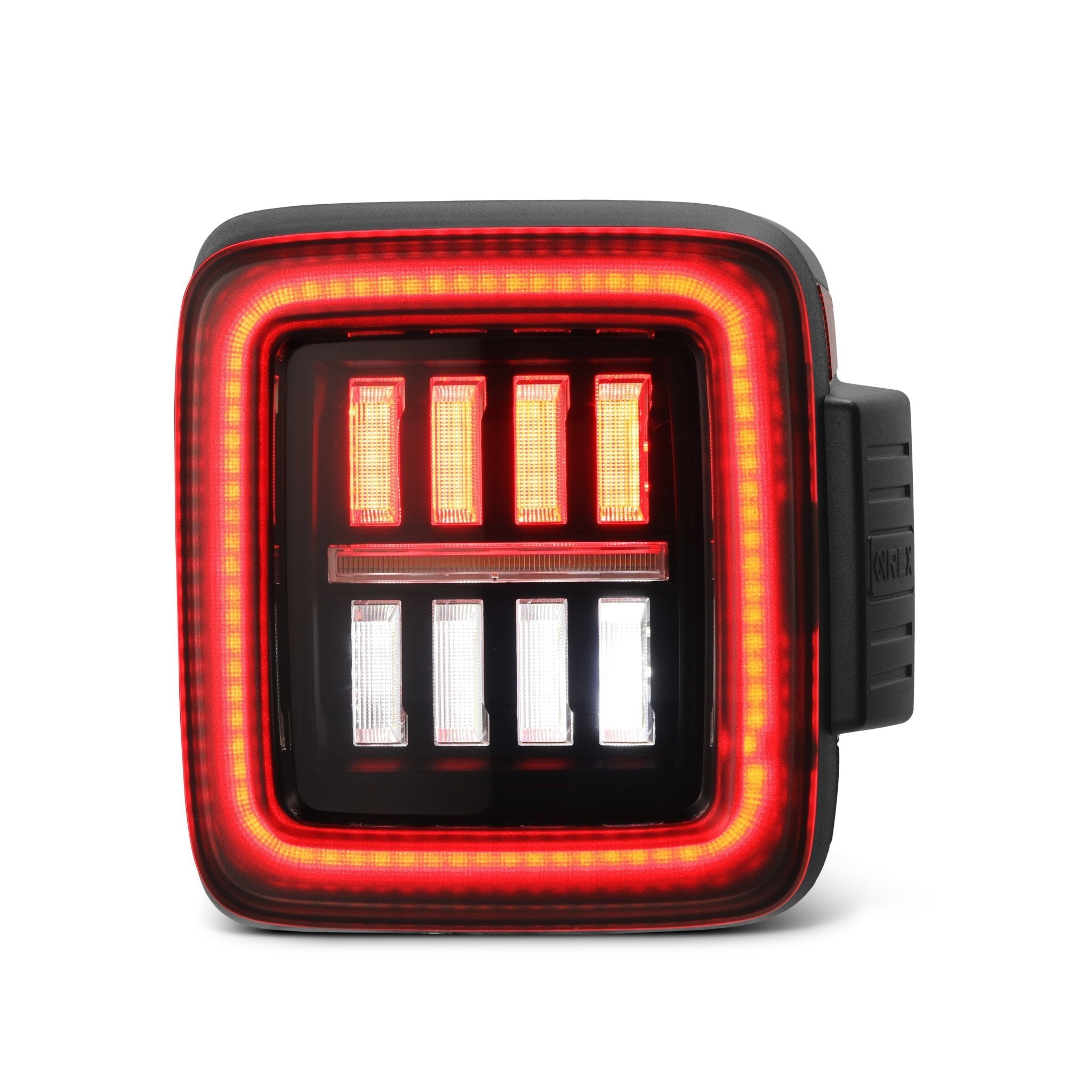 18-26 Jeep Wrangler JL NOVA-Series Prismatic LED Tail Lights Black-Red