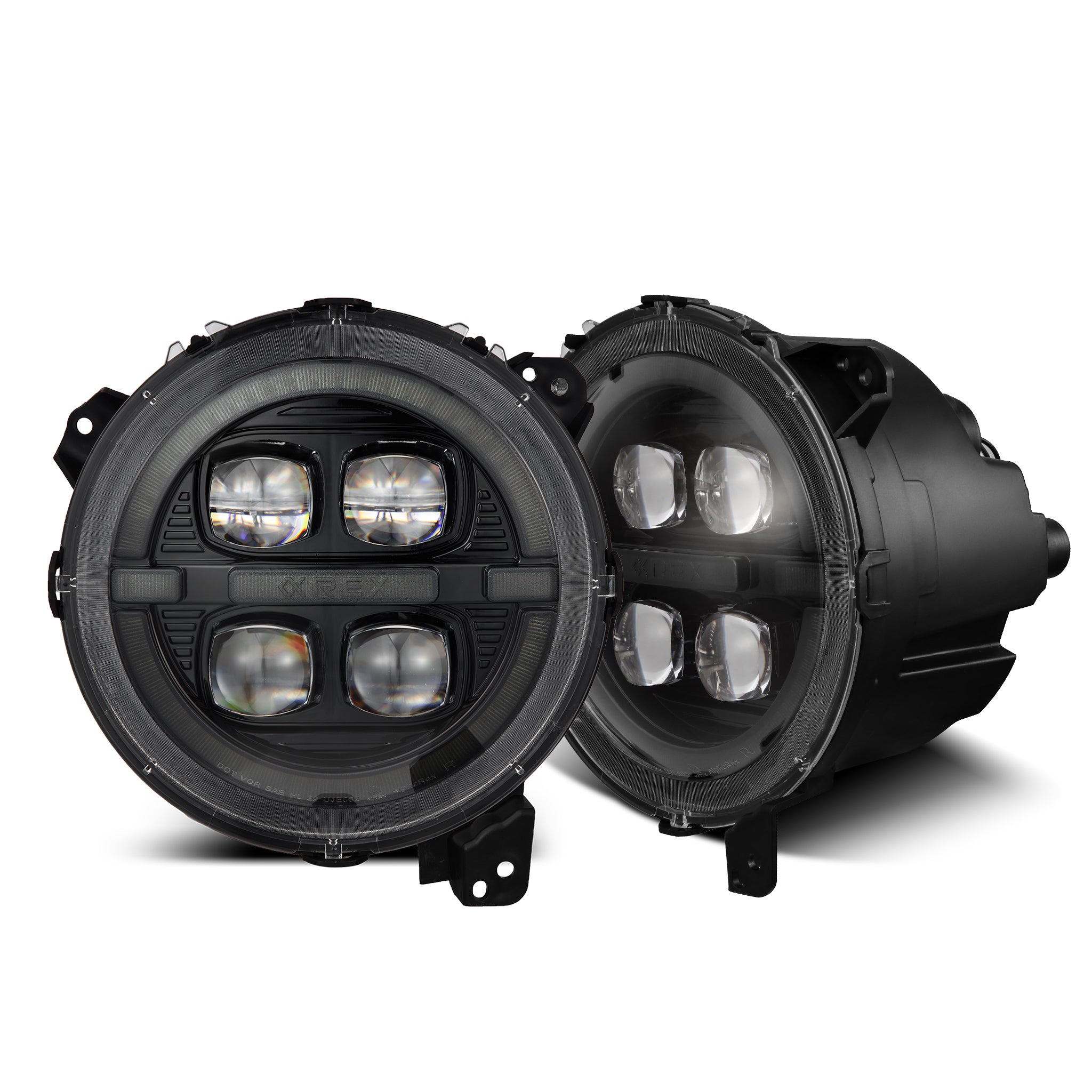18-26 Jeep Wrangler JL/Gladiator JT NOVA-Series LED Projector Headlights Alpha-black