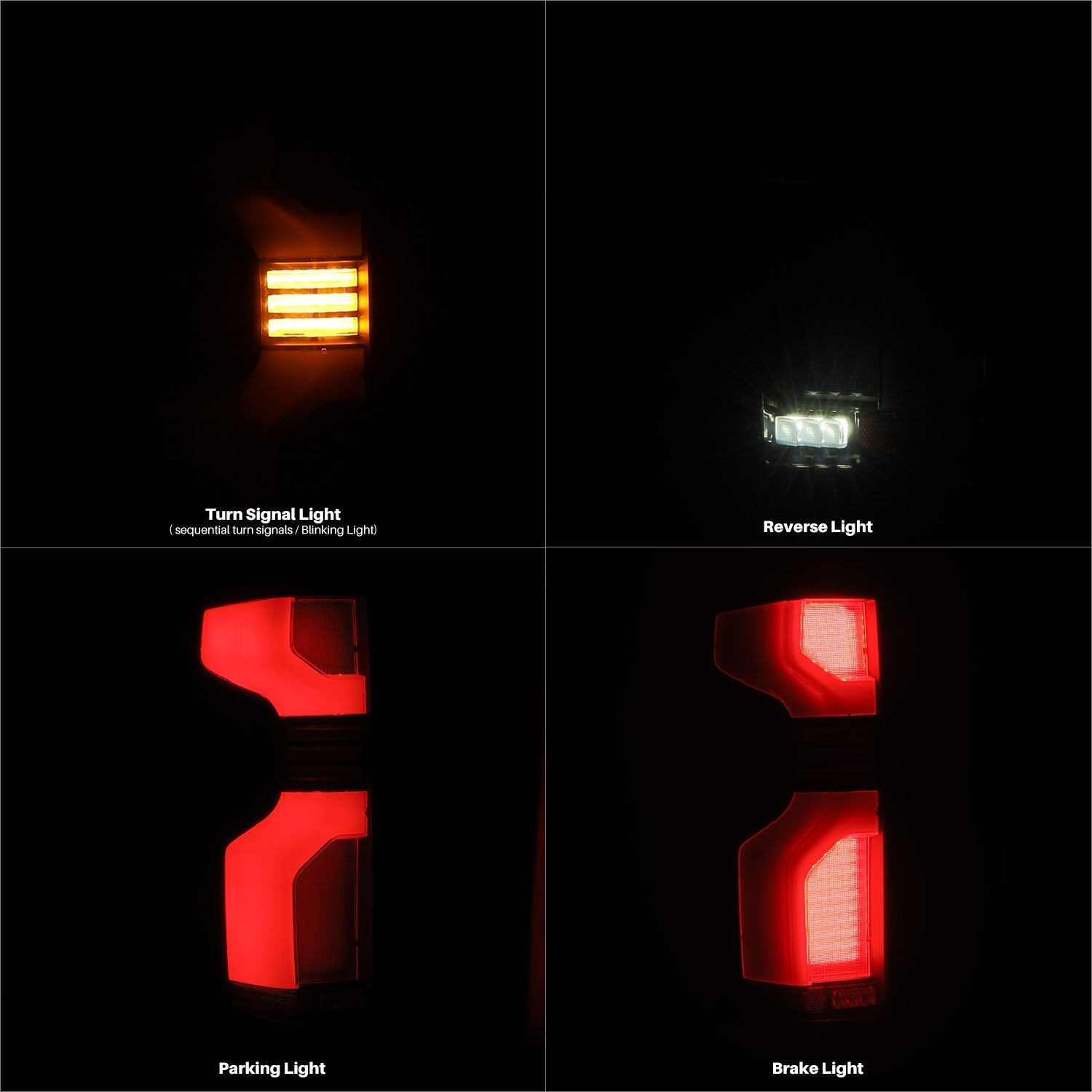 19-26 Chevrolet Silverado 1500 / 20-26 Silverado 2500HD/3500HD LUXX-Series LED Tail Lights Black-Red
