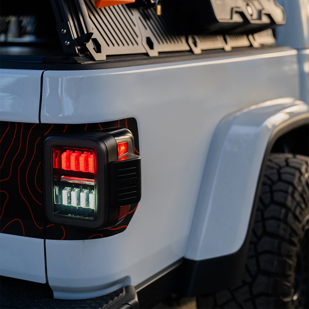 19-26 Jeep Gladiator JT NOVA-Series Prismatic LED Tail Lights Alpha-Black