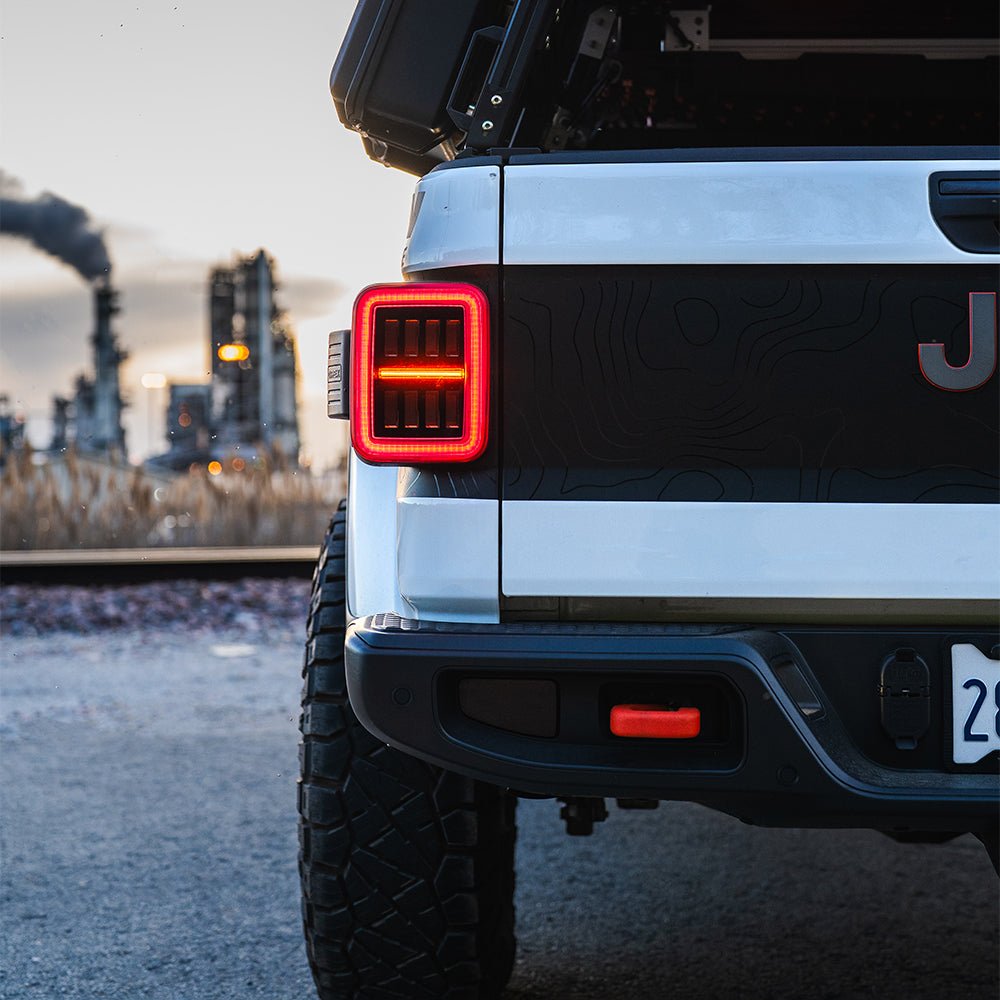 19-26 Jeep Gladiator JT NOVA-Series Prismatic LED Tail Lights Black-Red