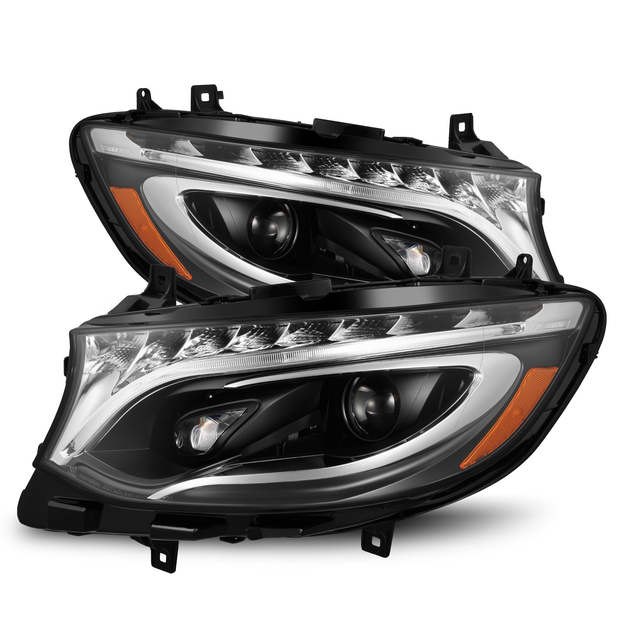 19-26 Mercedes-Benz Sprinter LUXX-Series LED Projector Headlights Black
