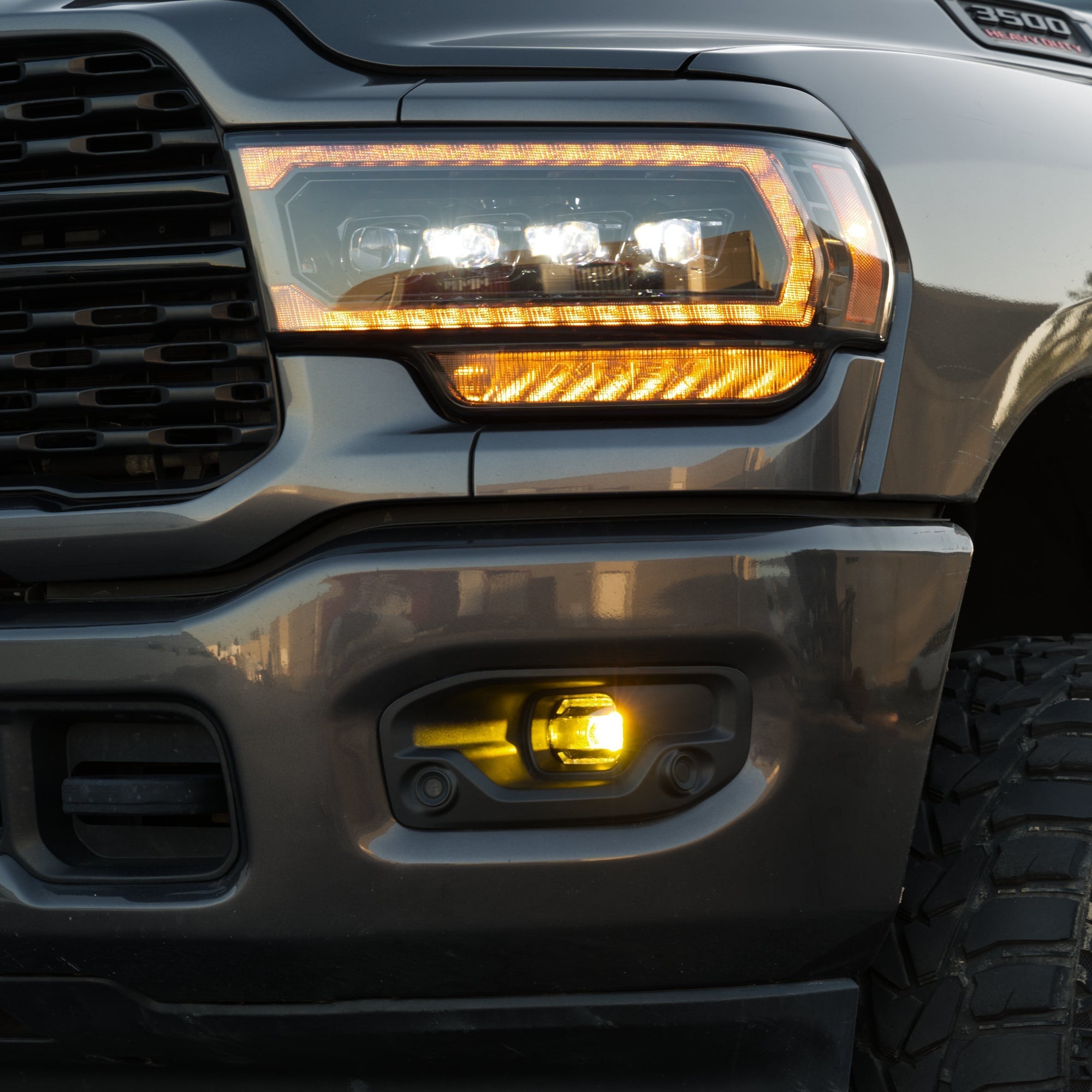 19-24 Ram 2500/3500/4500/5500 (with Round Fog Lights) DoubleTap Dual Color LED Projector Fog Lights
