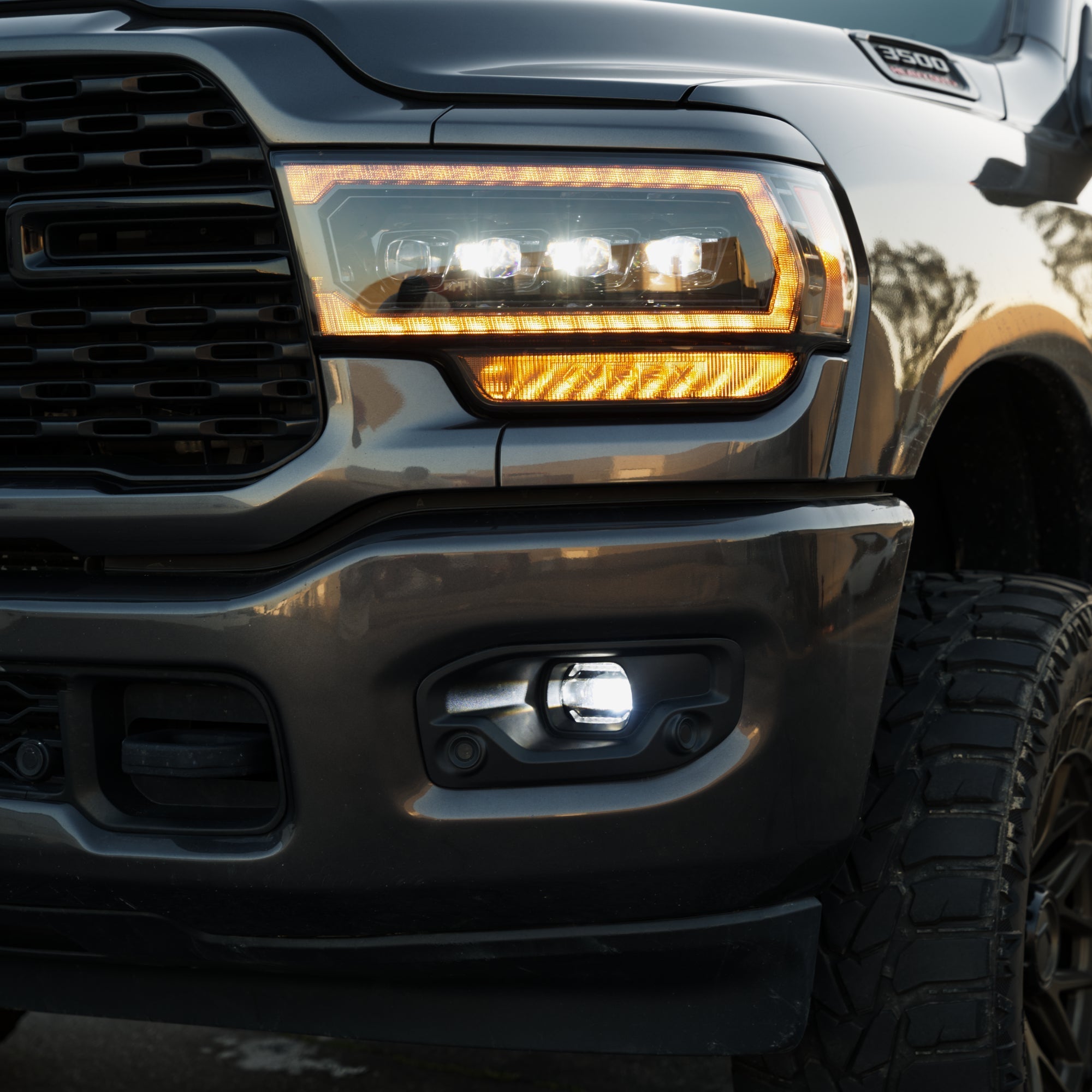 19-24 Ram 2500/3500/4500/5500 (with Round Fog Lights) DoubleTap Dual Color LED Projector Fog Lights