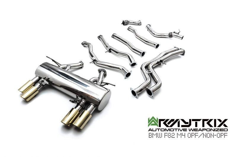 Armytrix Stainless Steel Valvetronic Cat Back Exhaust System - OE Valvetronic control BMW M3 F80/M4 F82, F83 incl. Competition 14-19