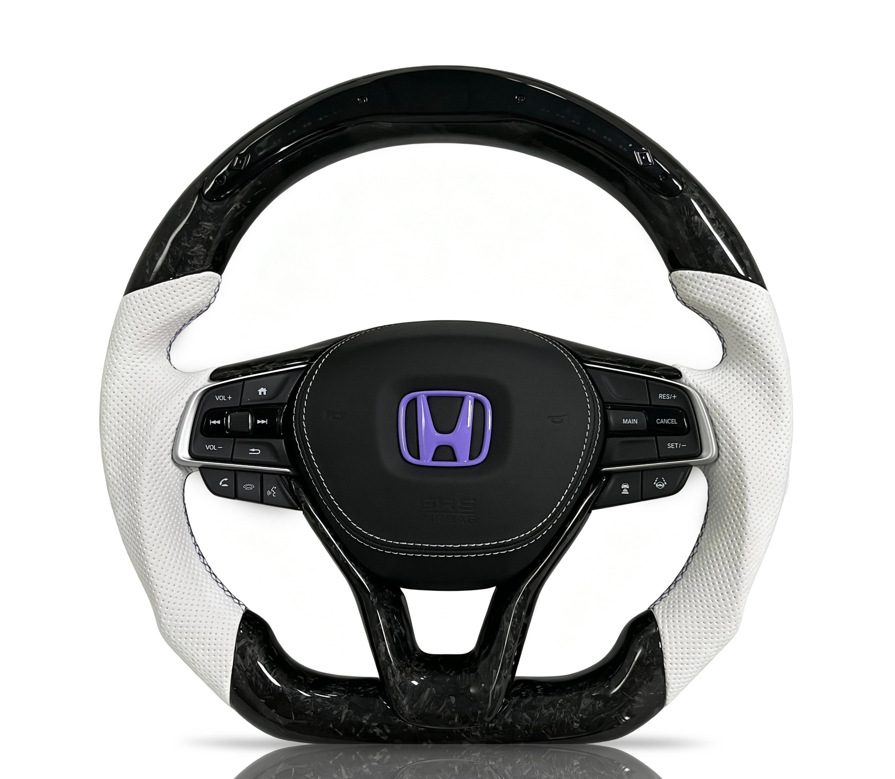 Vero Motorsport Honda Forged Carbon Fibre & Perforated Leather Steering Wheel (Design 2)