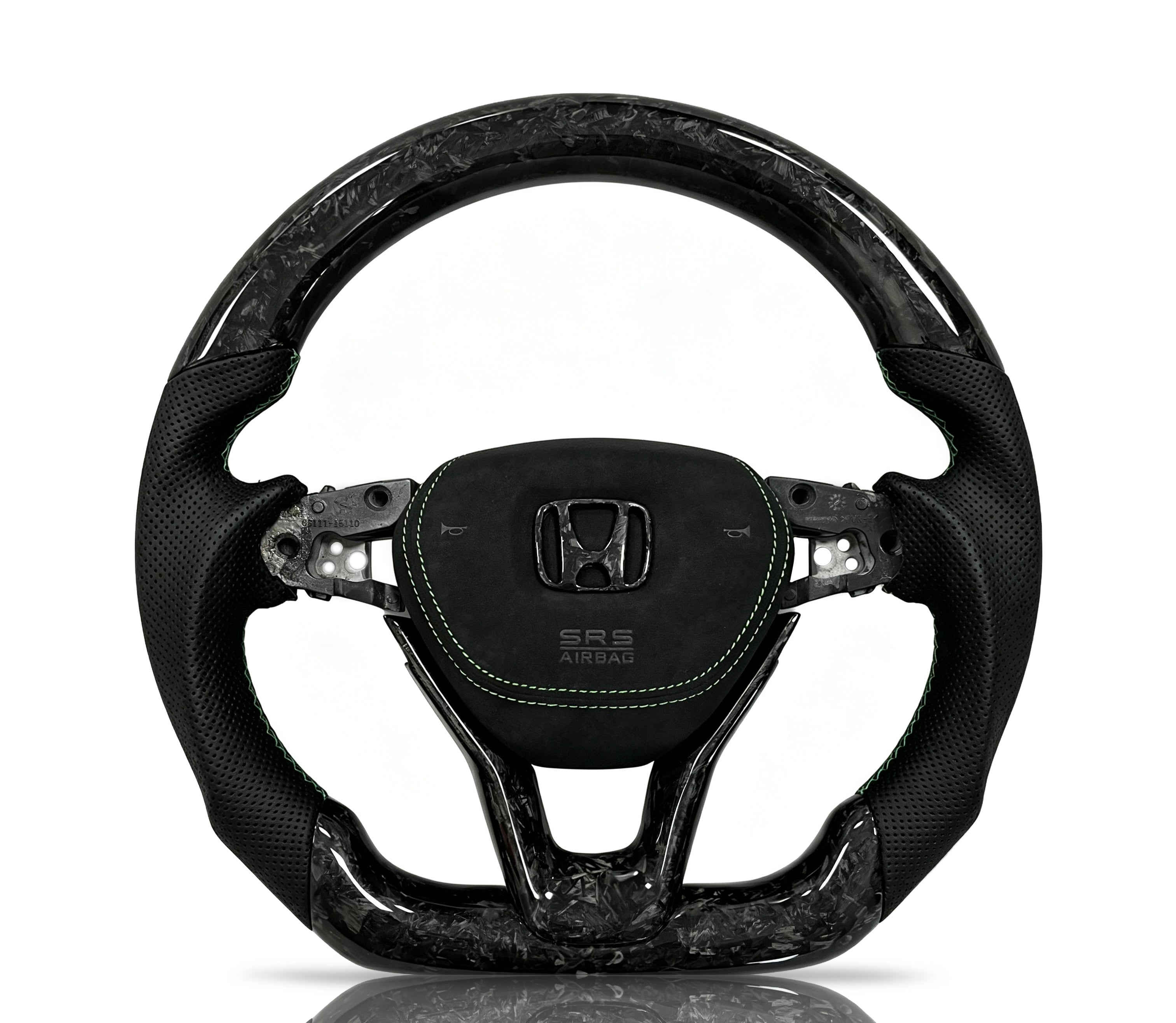 Vero Motorsport Honda Forged Carbon Fibre & Perforated Leather Steering Wheel (Design 3)