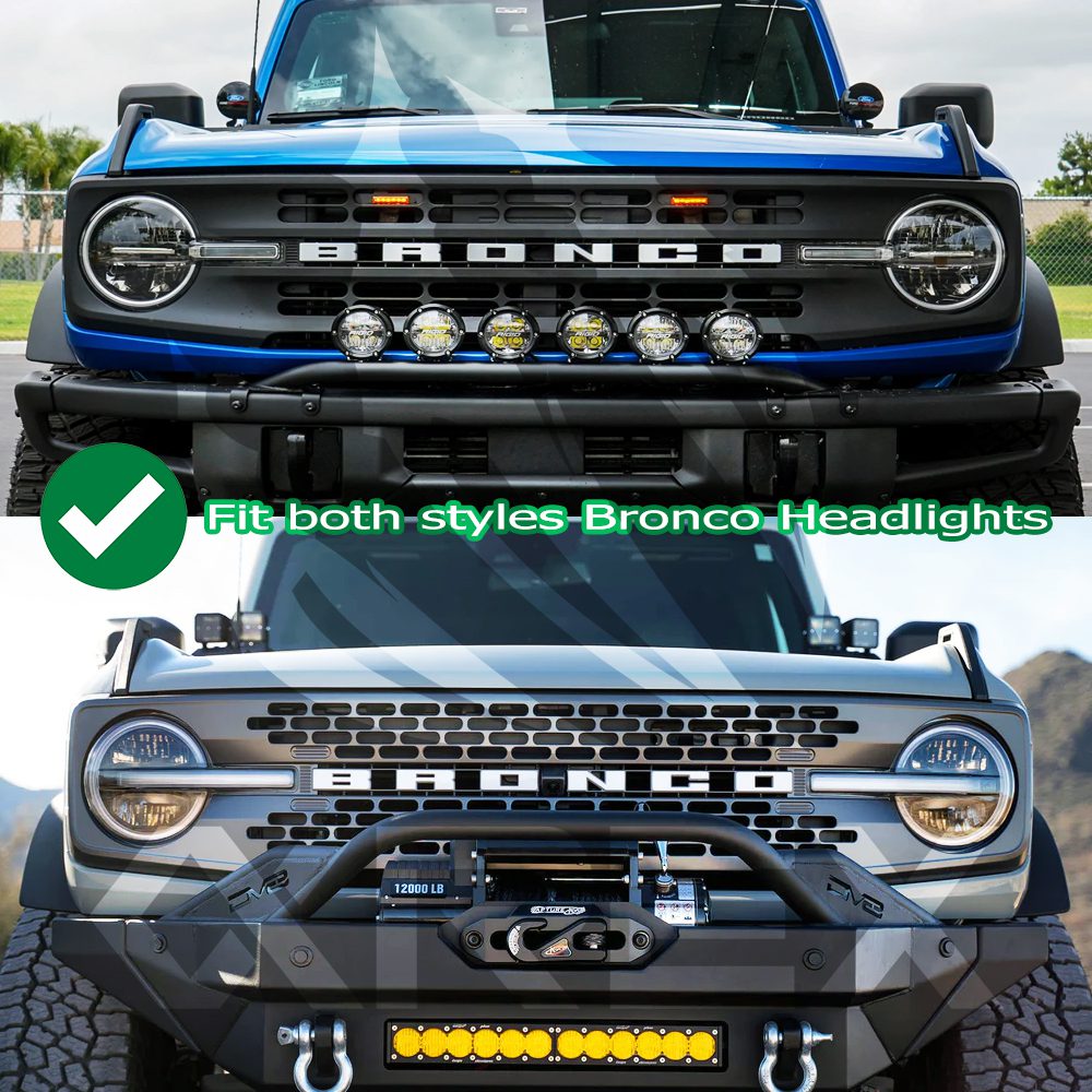 21-26 Ford Bronco / 22-26 Ford Bronco Raptor NOVA-Series LED Projector Headlights Alpha-black