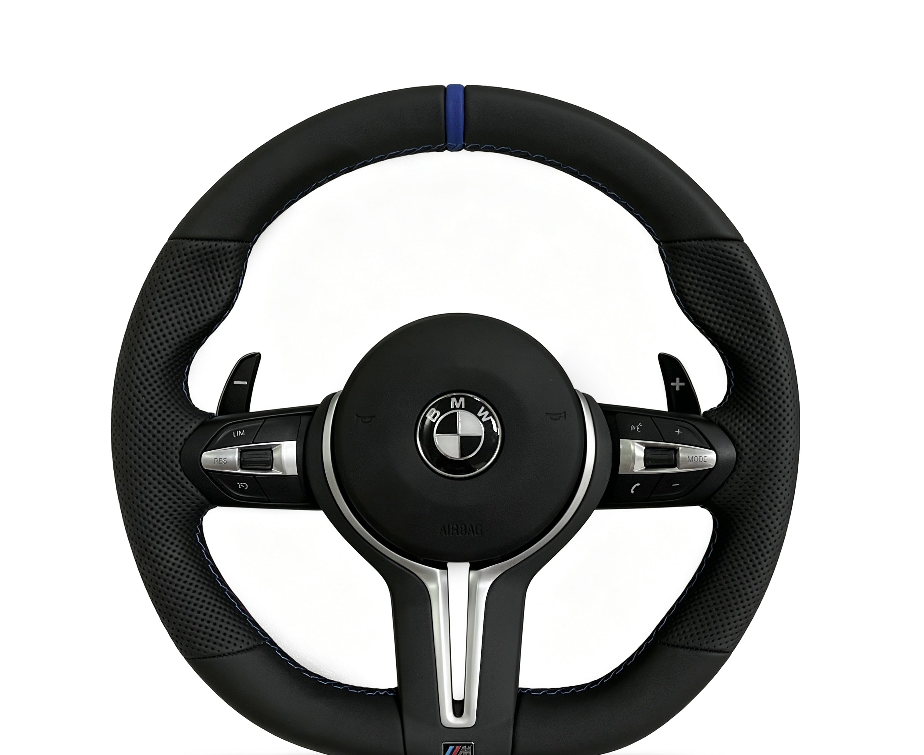 BMW Full Leather Steering Wheel (Design 23) on a clean white background