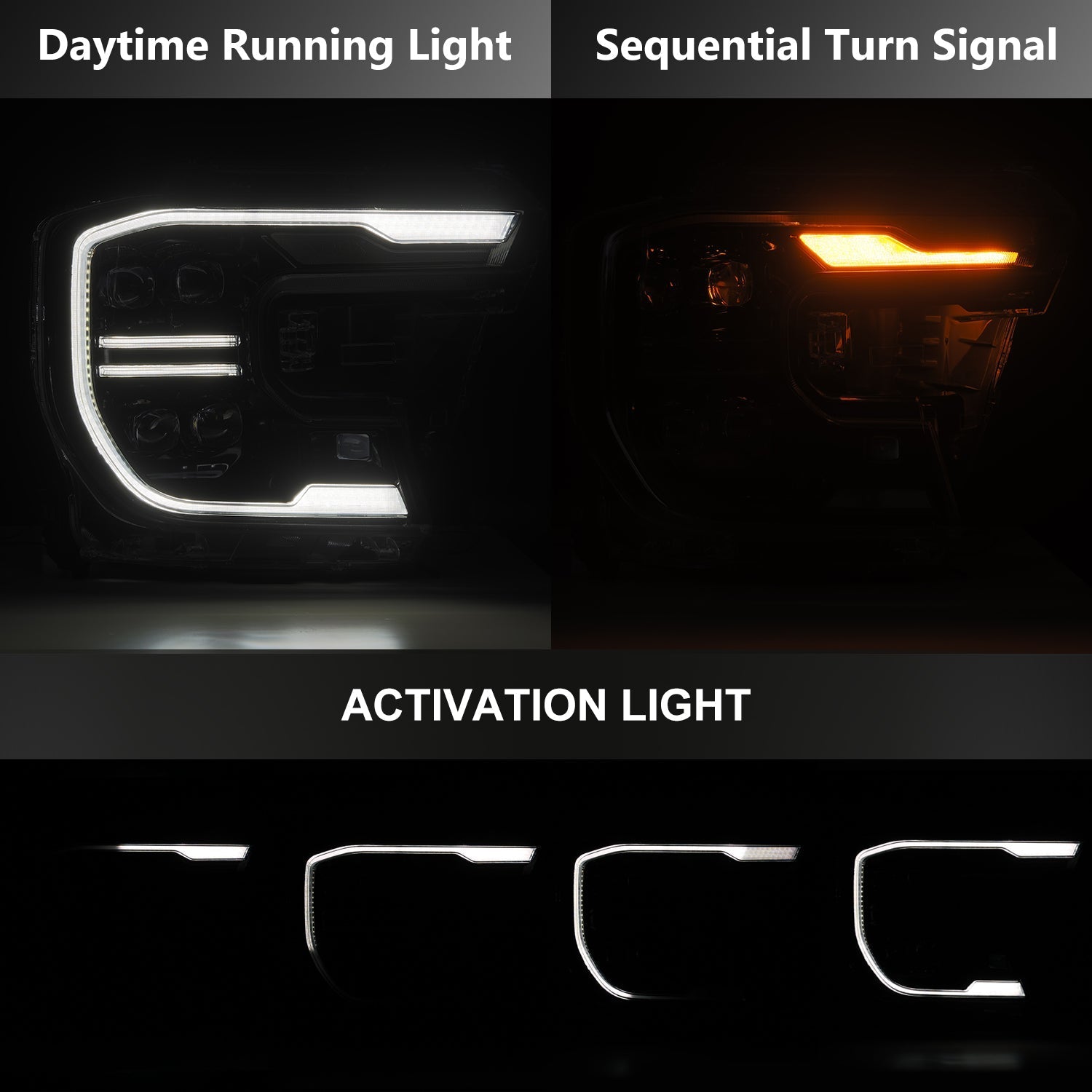 24-26 Ford Ranger / Ranger Raptor NOVA-Series LED Projector Headlights Alpha-Black