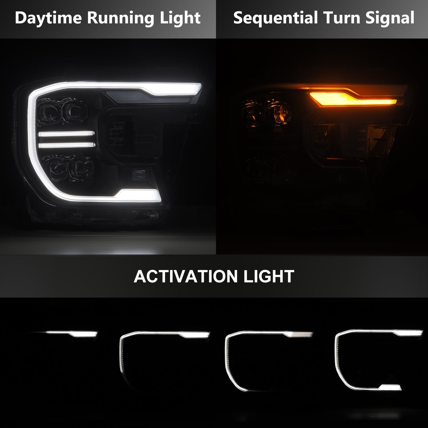 24-26 Ford Ranger / Ranger Raptor NOVA-Series LED Projector Headlights Black