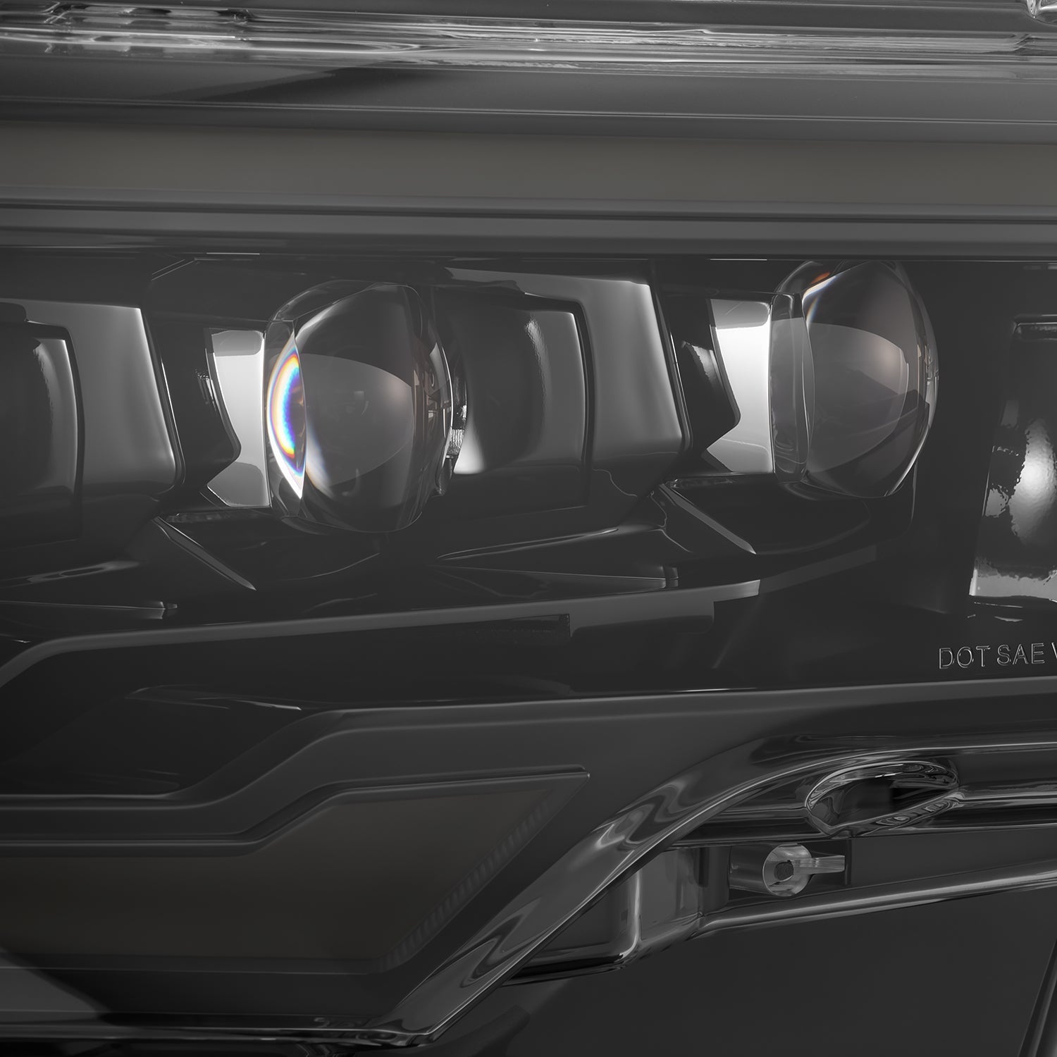 25-26 Ram 1500 NOVA-Series LED Projector Headlights Alpha-Black