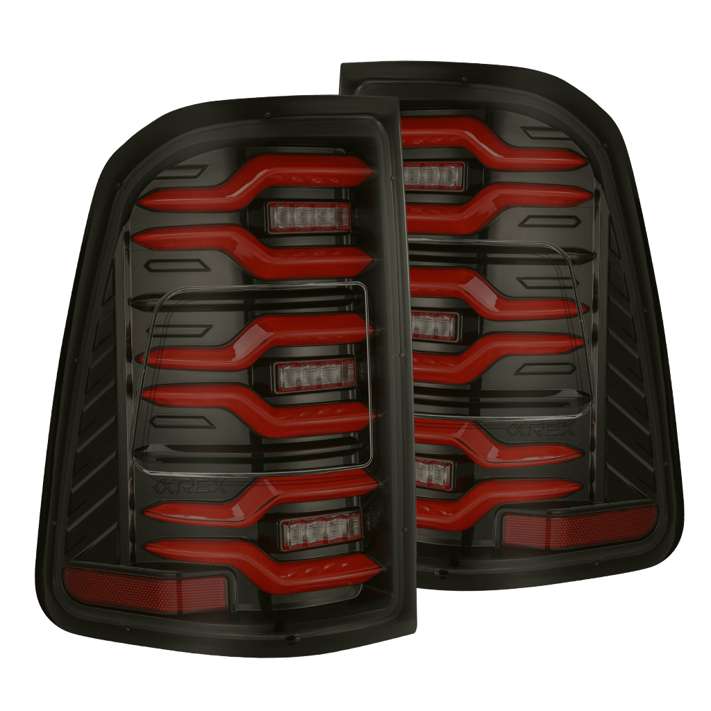 25-26 Ram 1500 LUXX-Series LED Tail Lights Black-Red
