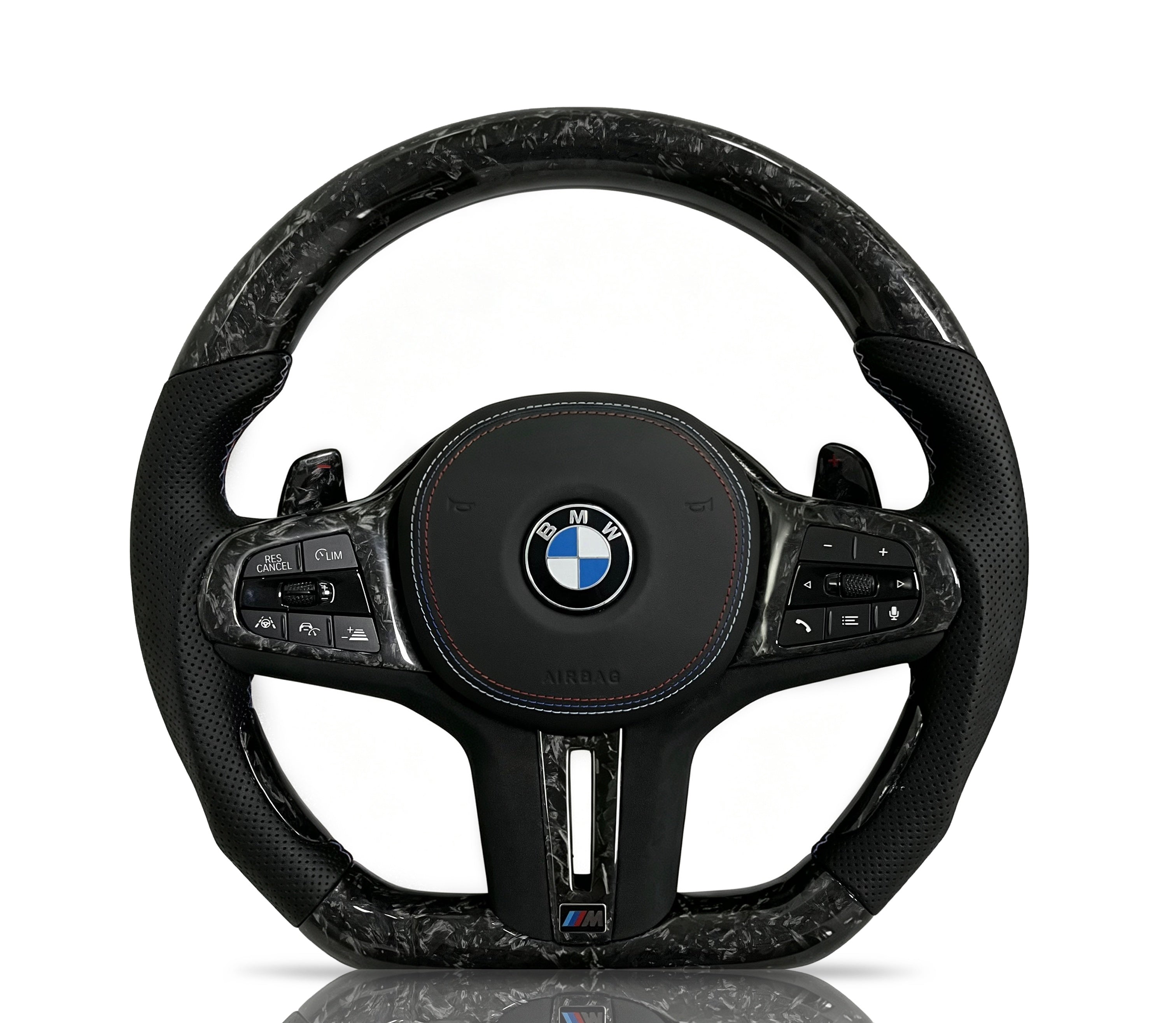 Vero Motorsport BMW Forged Carbon Fibre & Perforated Leather Steering Wheel (Design 27)