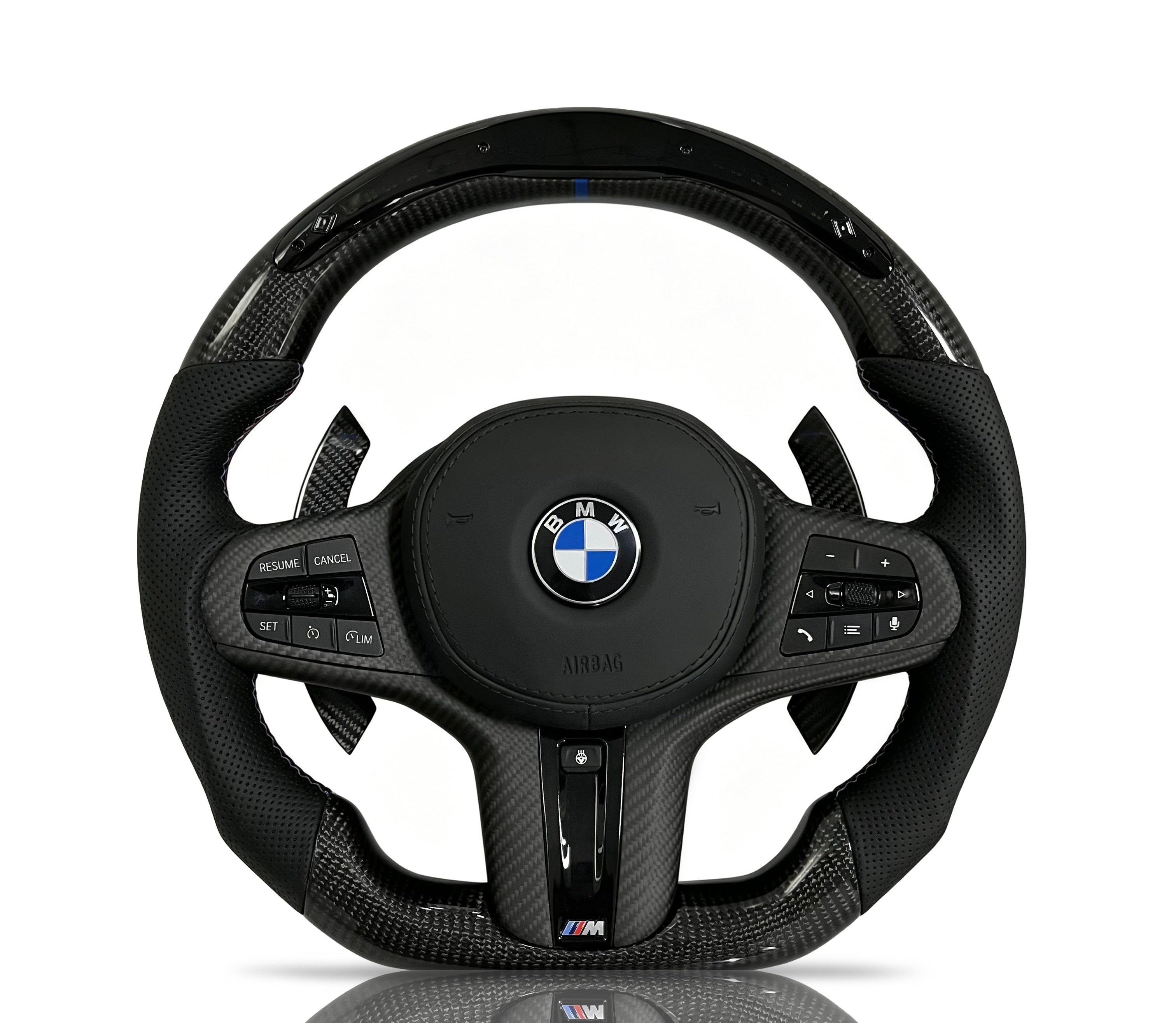 Vero Motorsport BMW Carbon Fibre & Perforated Leather Steering Wheel (Design 31)