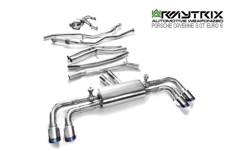 Armytrix Stainless Steel Valvetronic Cat Back Exhaust System Porsche Cayenne E3 3.0T 23+ (Facelift OPF)