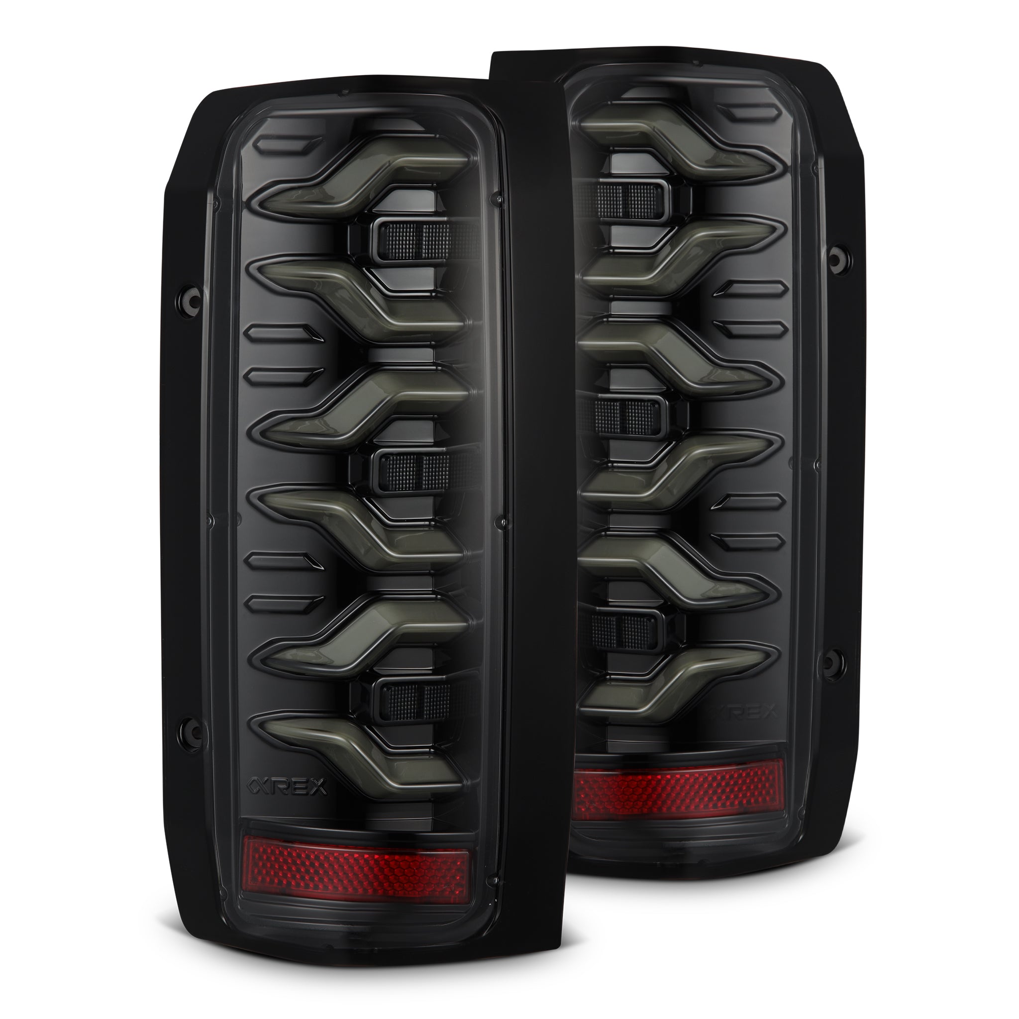 87-96 Ford F-Series/Bronco LUXX-Series LED Tail Lights Alpha-Black