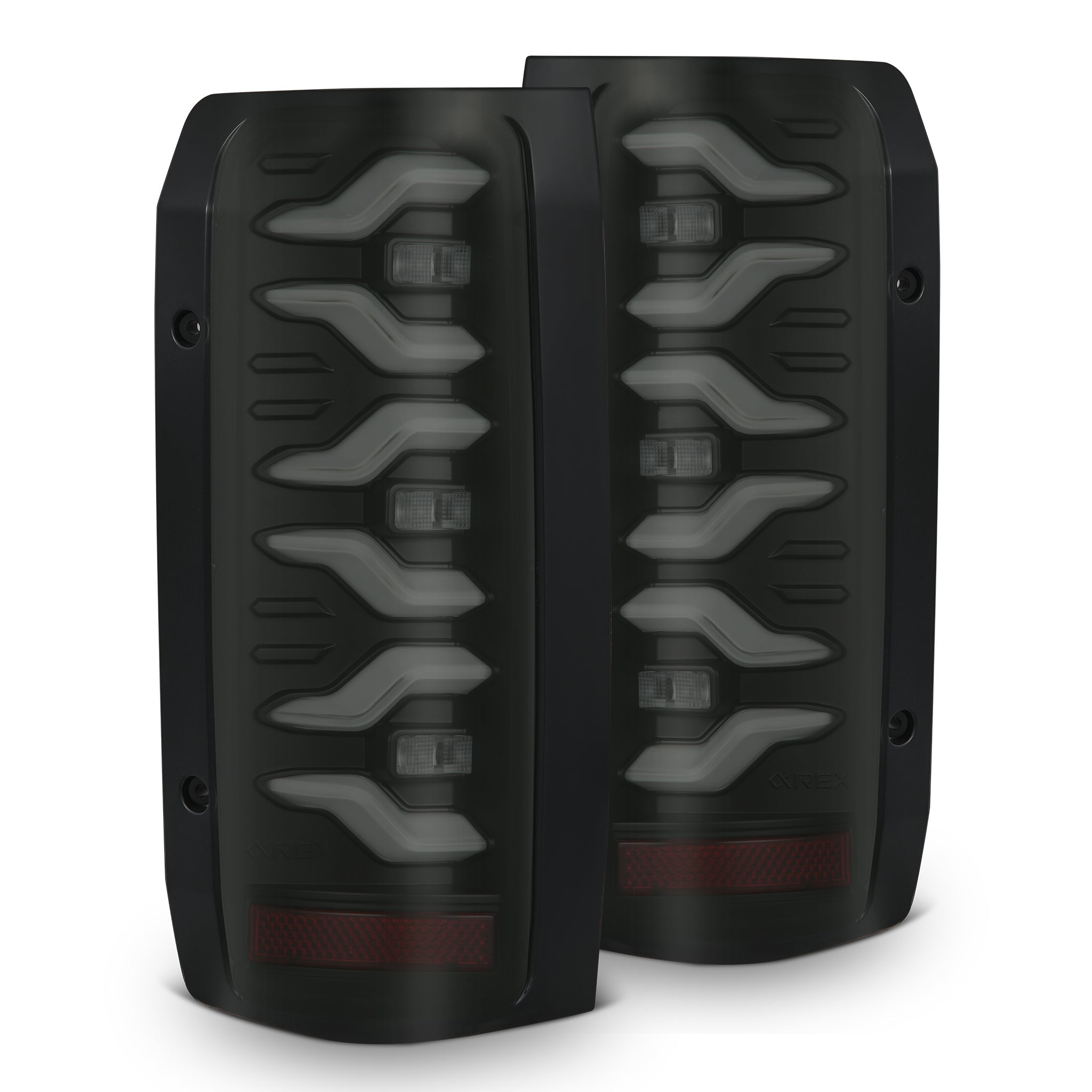 87-96 Ford F-Series/Bronco LUXX-Series LED Tail Lights Black