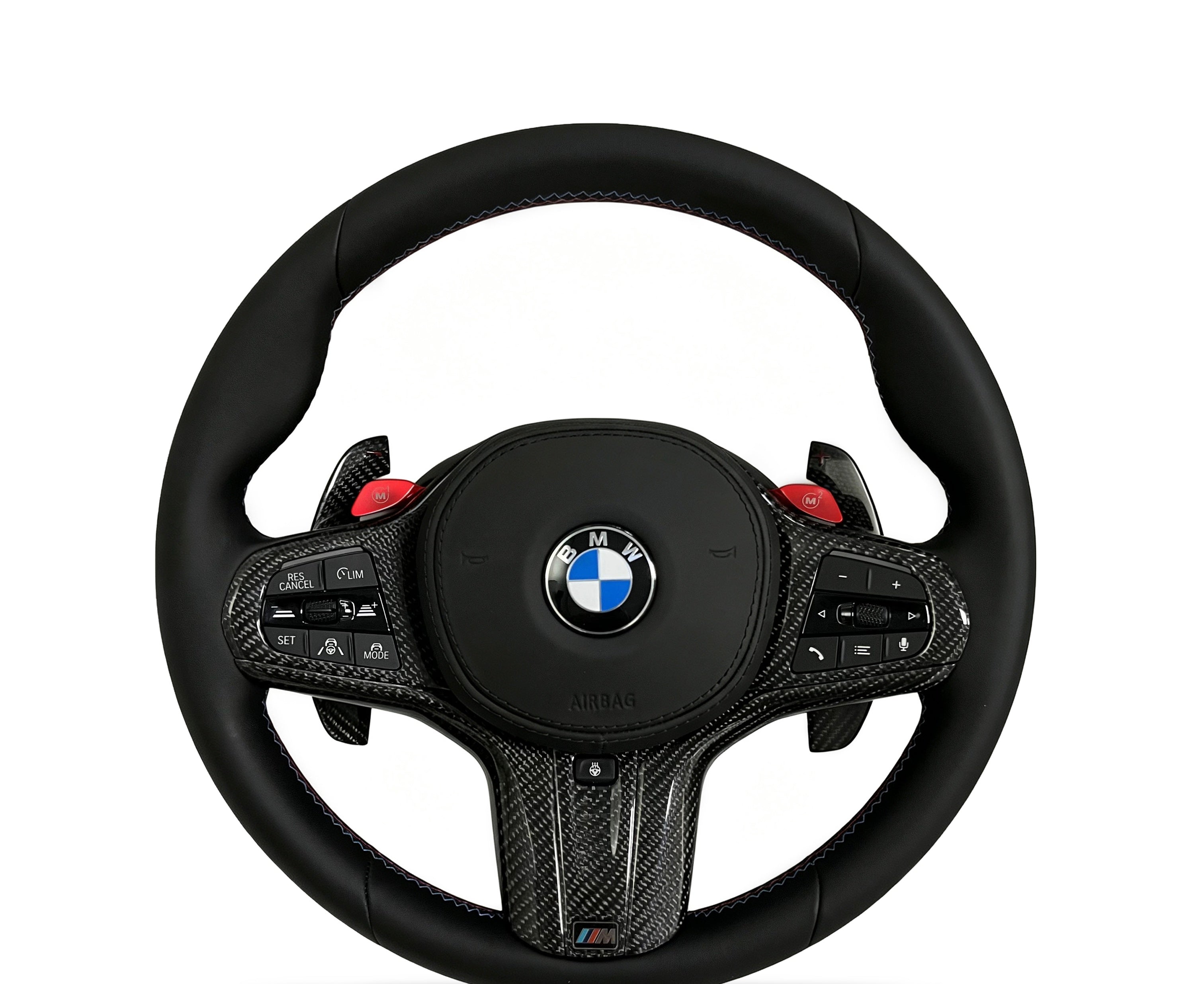 BMW Full Leather Steering Wheel (Design 7) on a clean white background