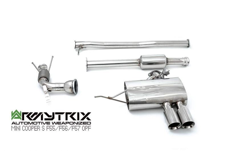 Armytrix Stainless Steel Valvetronic Cat Back Exhaust System Mini Cooper S/JCW/GP F56/F57 14+ V-Band Type