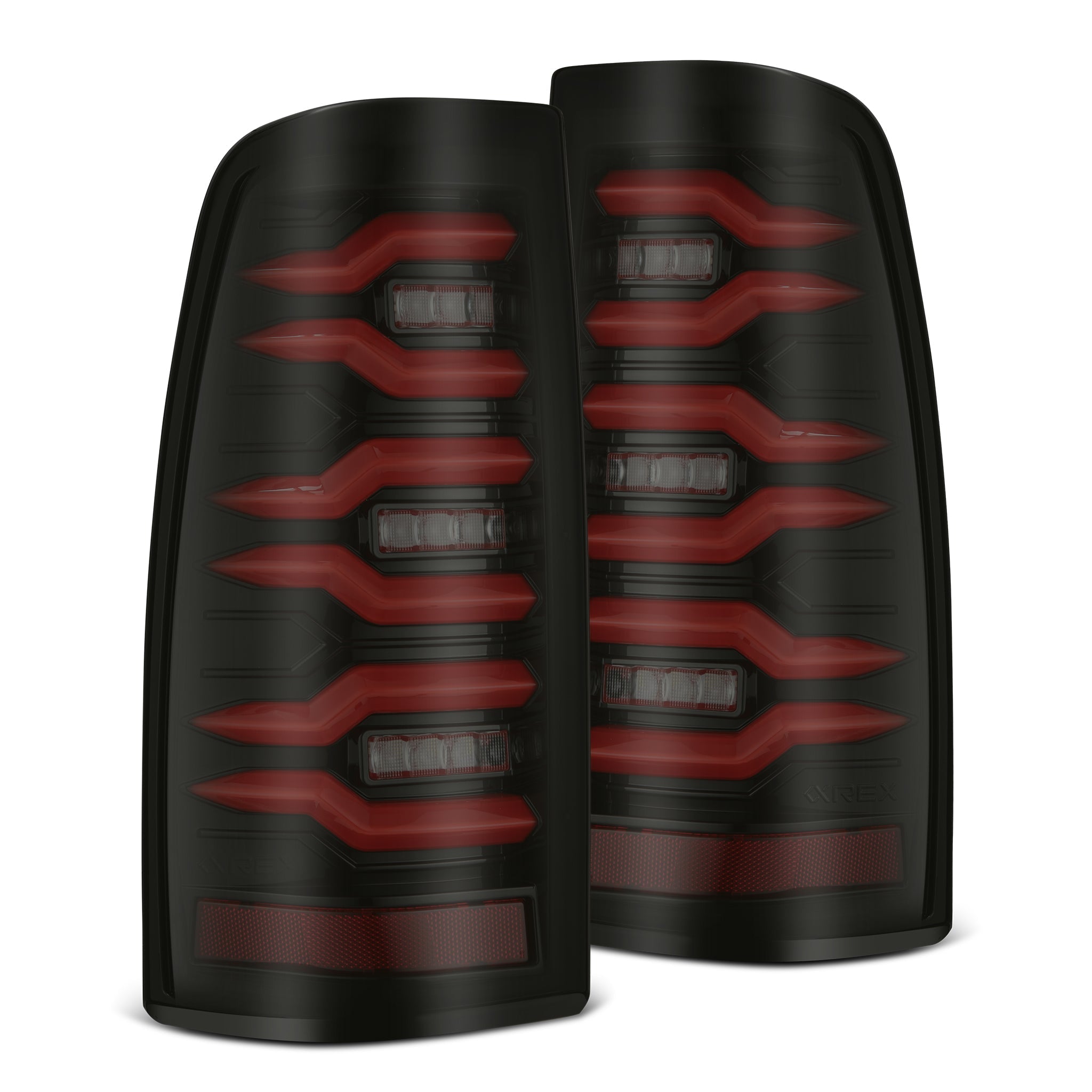 99-06 Chevrolet Silverado/99-06 GMC Sierra LUXX-Series LED Tail Lights Black-Red
