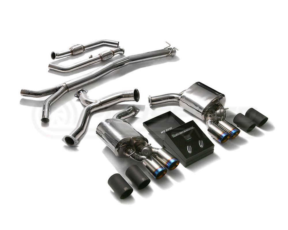 Armytrix Stainless Steel Valvetronic Cat Back Exhaust System Mercedes C43/C400/C450 W205 15-22 (Brabus Rear Diffuser)