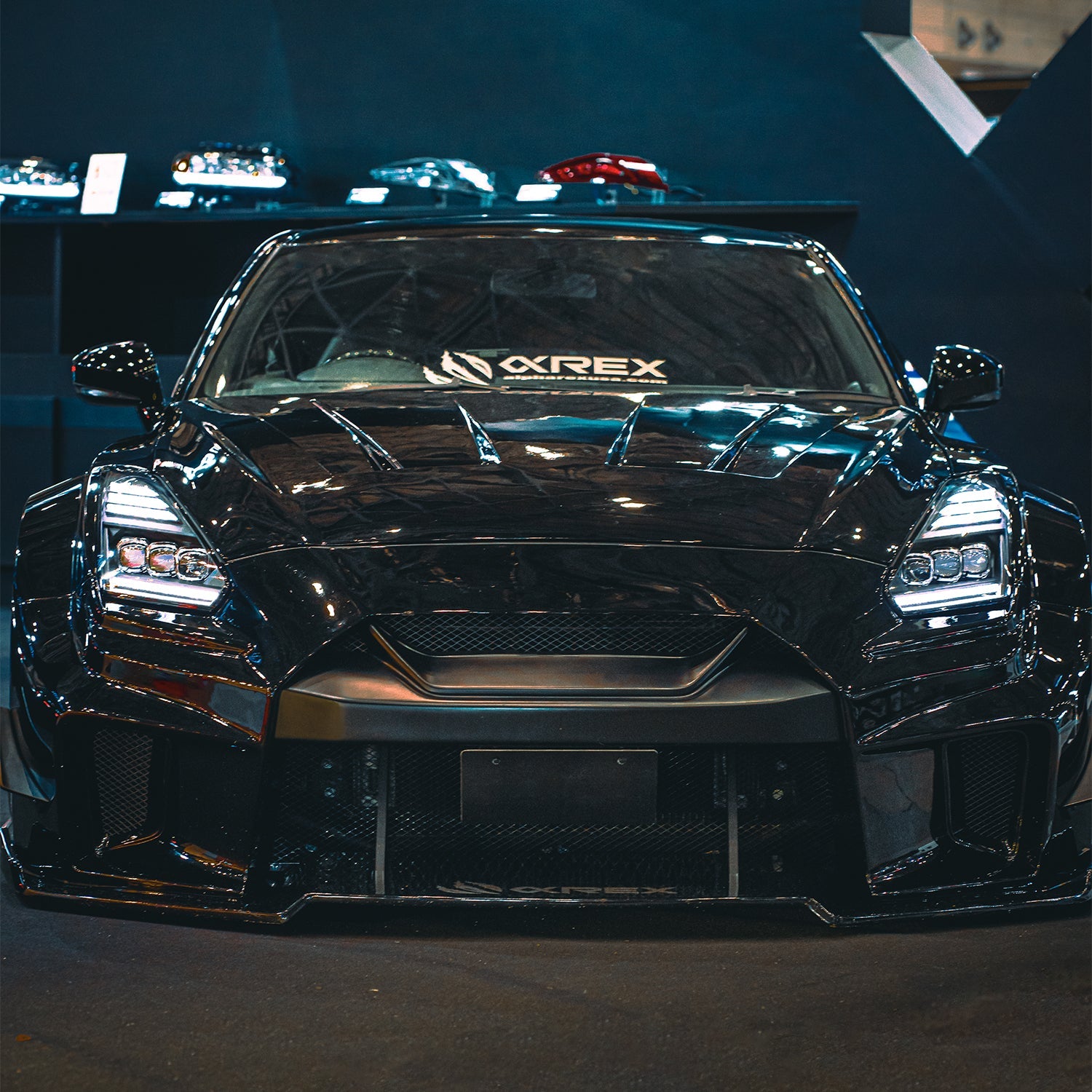 09-25 Nissan GT-R NOVA-Series LED Projector Headlights Alpha-Black