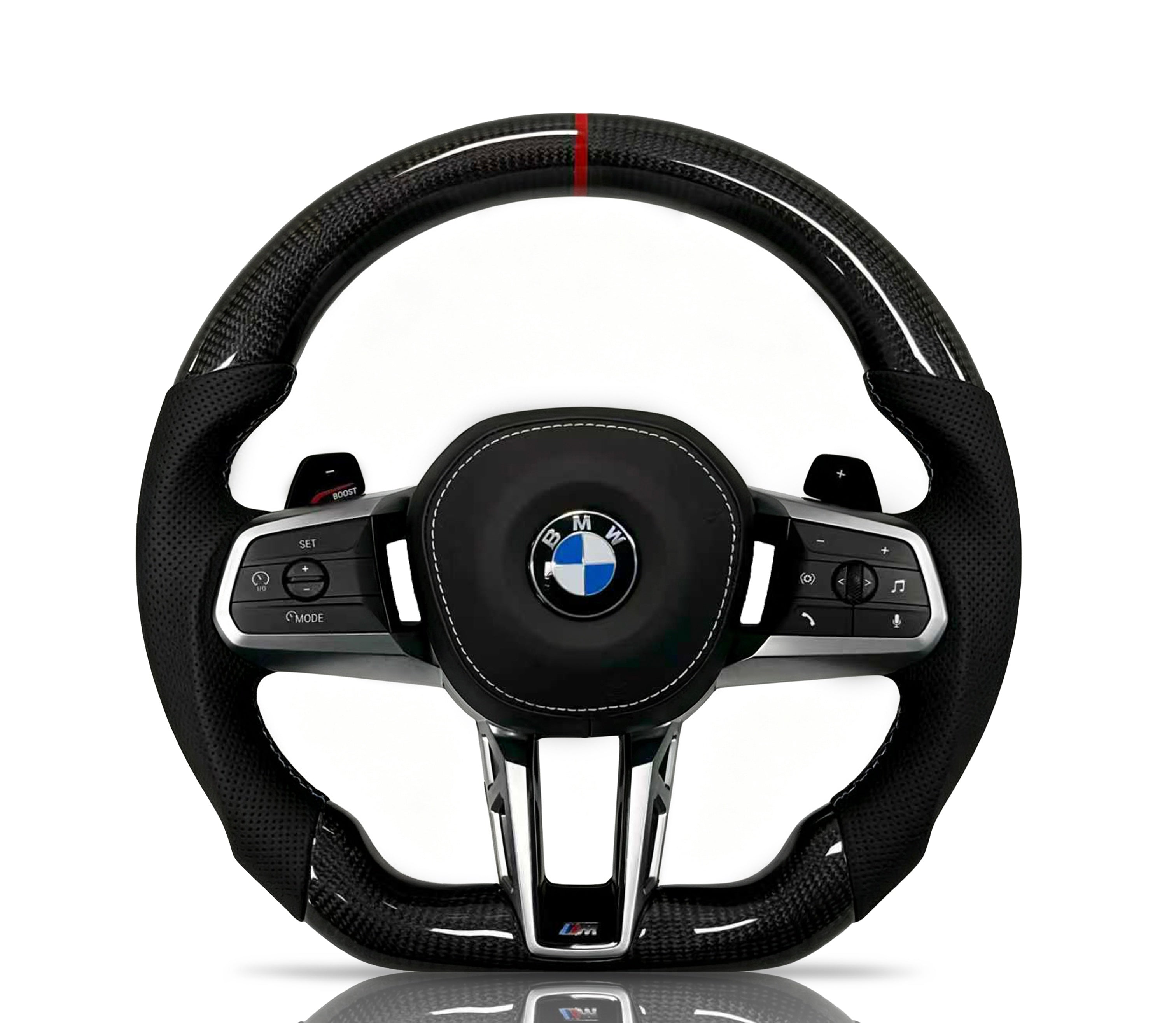 Vero Motorsport BMW Carbon Fibre & Perforated Leather Steering Wheel (Design 51)
