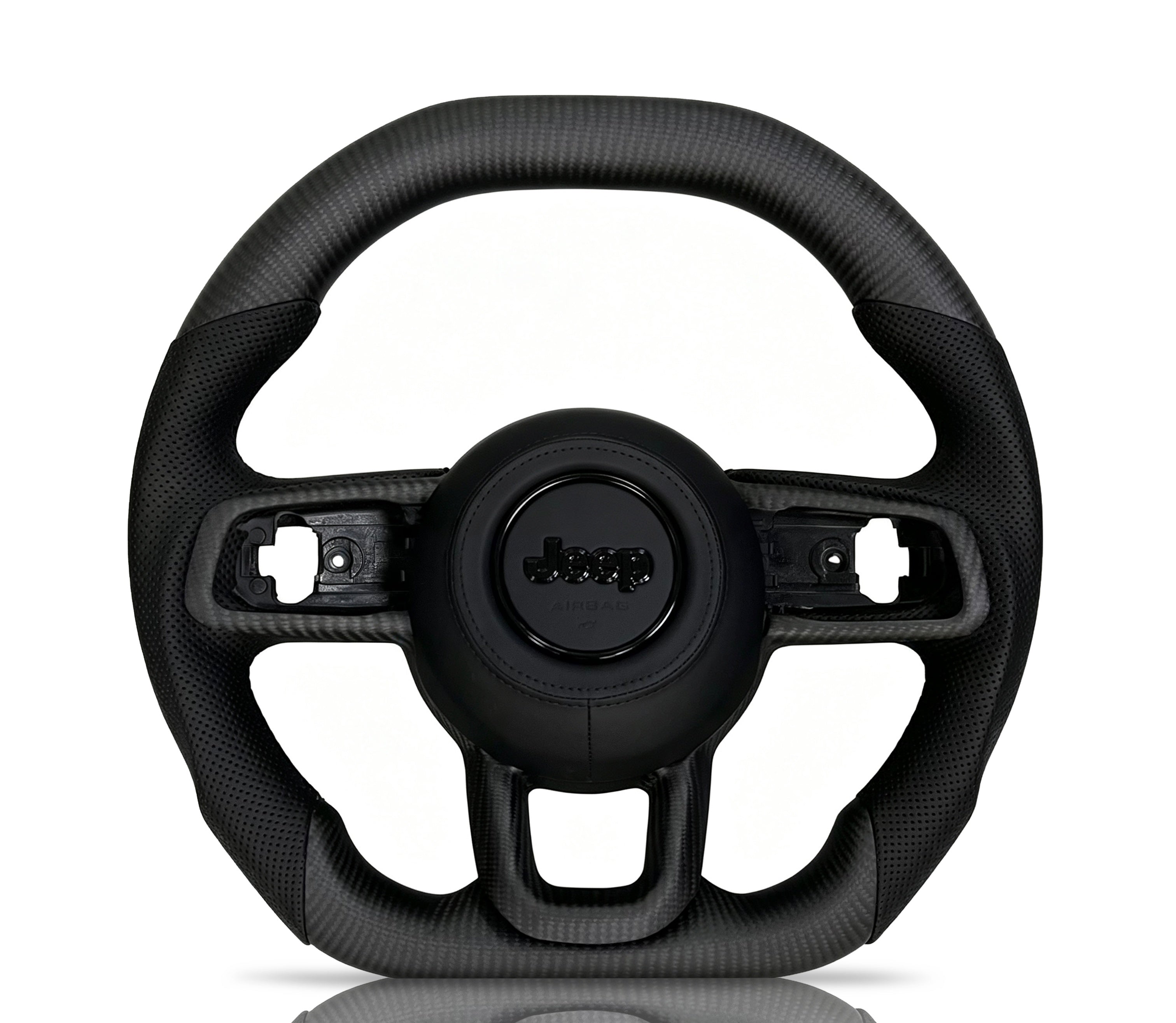 Vero Motorsport Jeep Matte Carbon Fibre & Perforated Leather Steering Wheel (Design 6)
