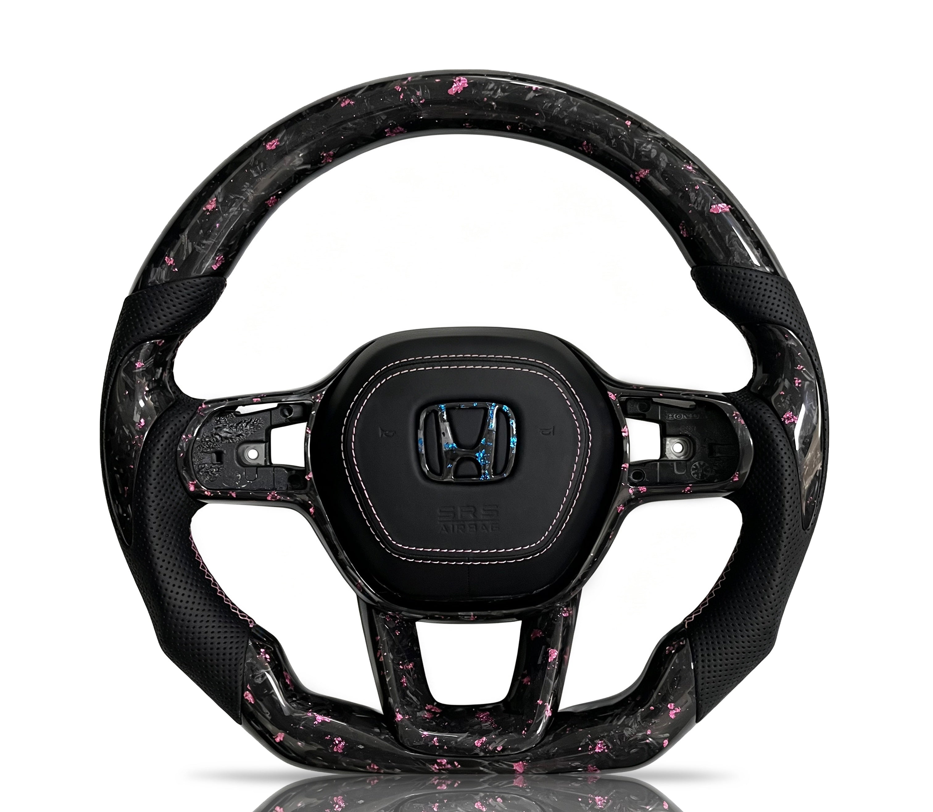 Vero Motorsport Honda Forged Carbon Fibre & Perforated Leather Steering Wheel (Design 15)