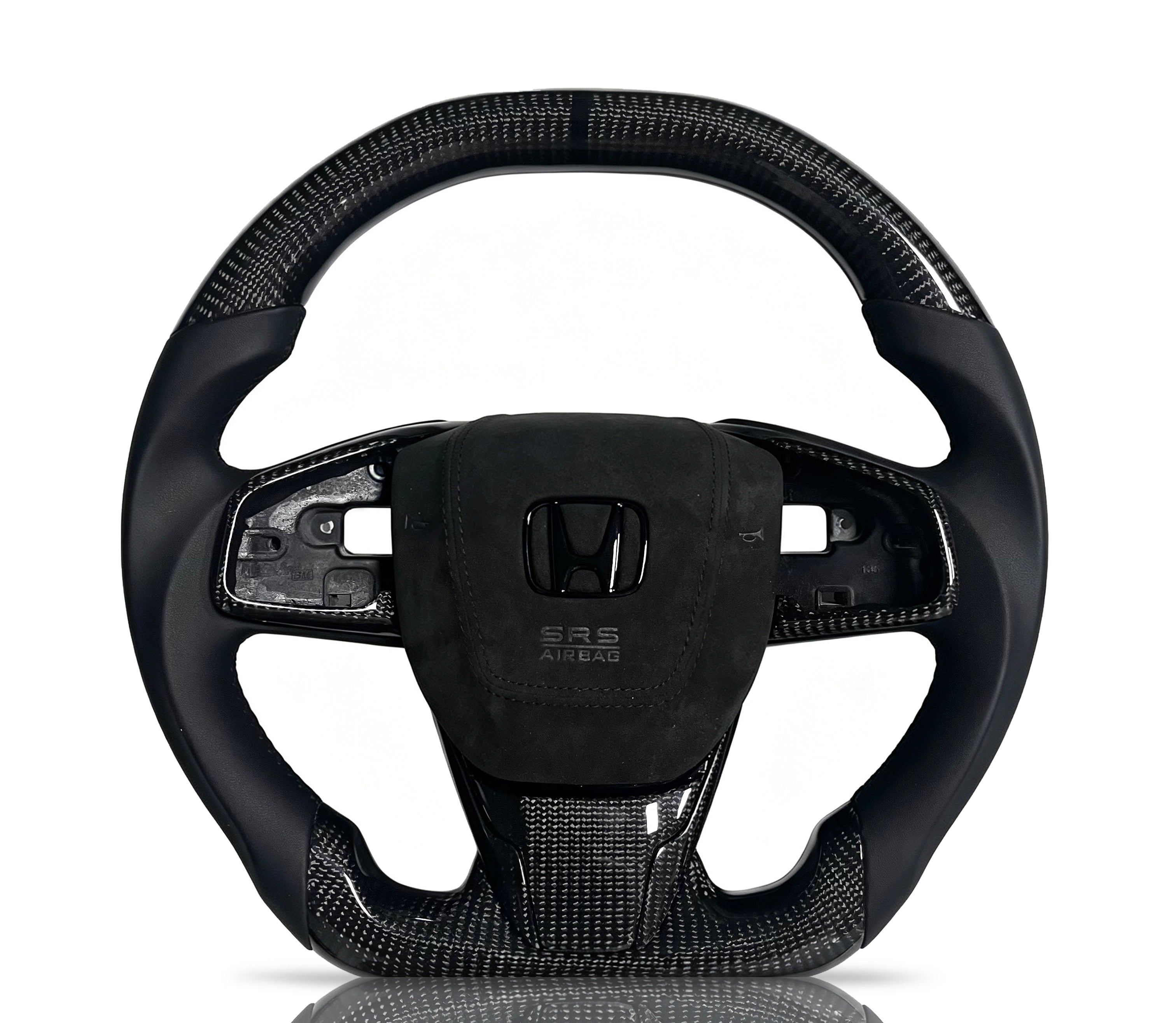 Vero Motorsport Honda Carbon Fibre & Smooth Leather Steering Wheel (Design 14)