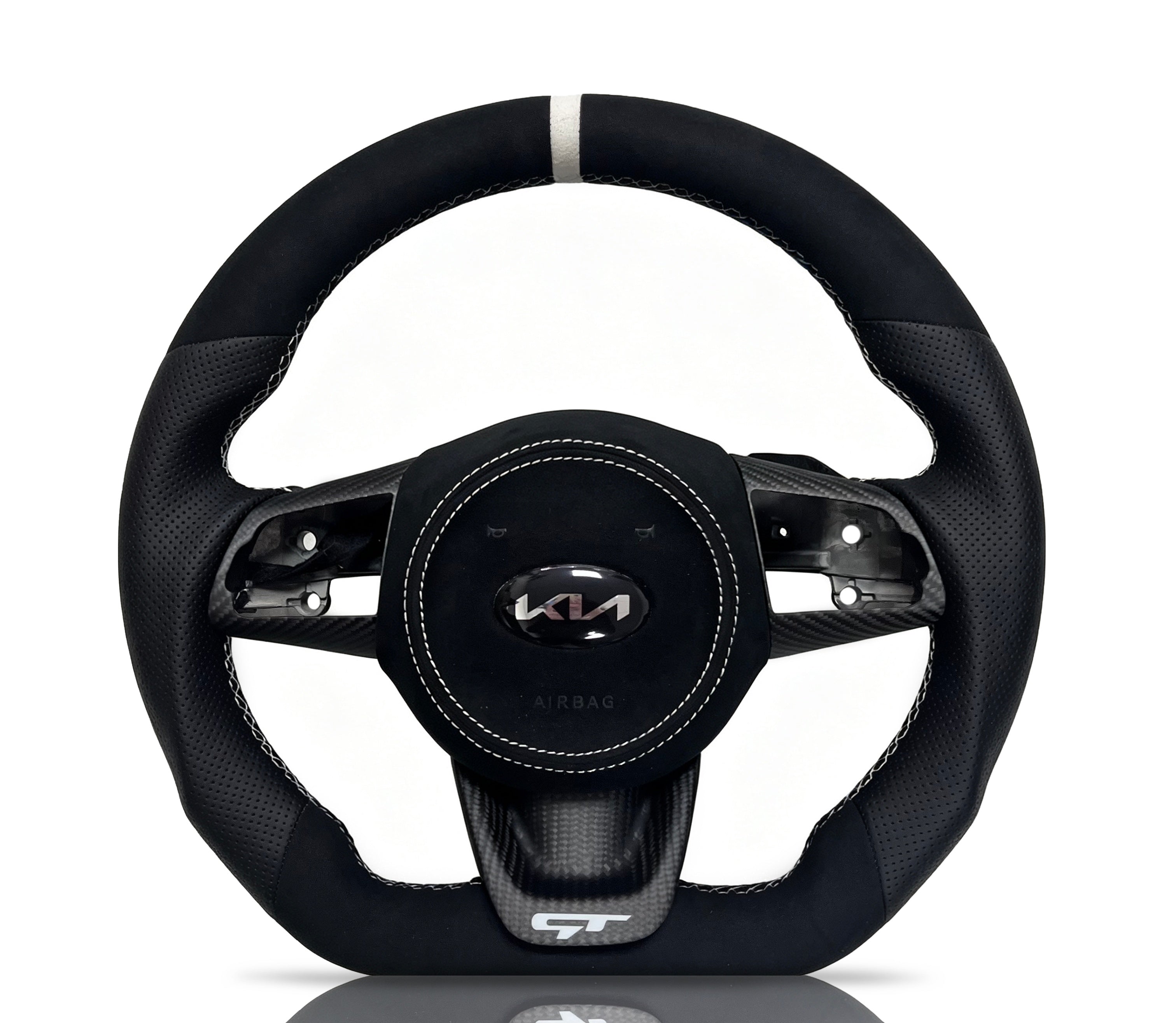 Vero Motorsport Kia Alcantara & Perforated Leather Steering Wheel (Design 02)