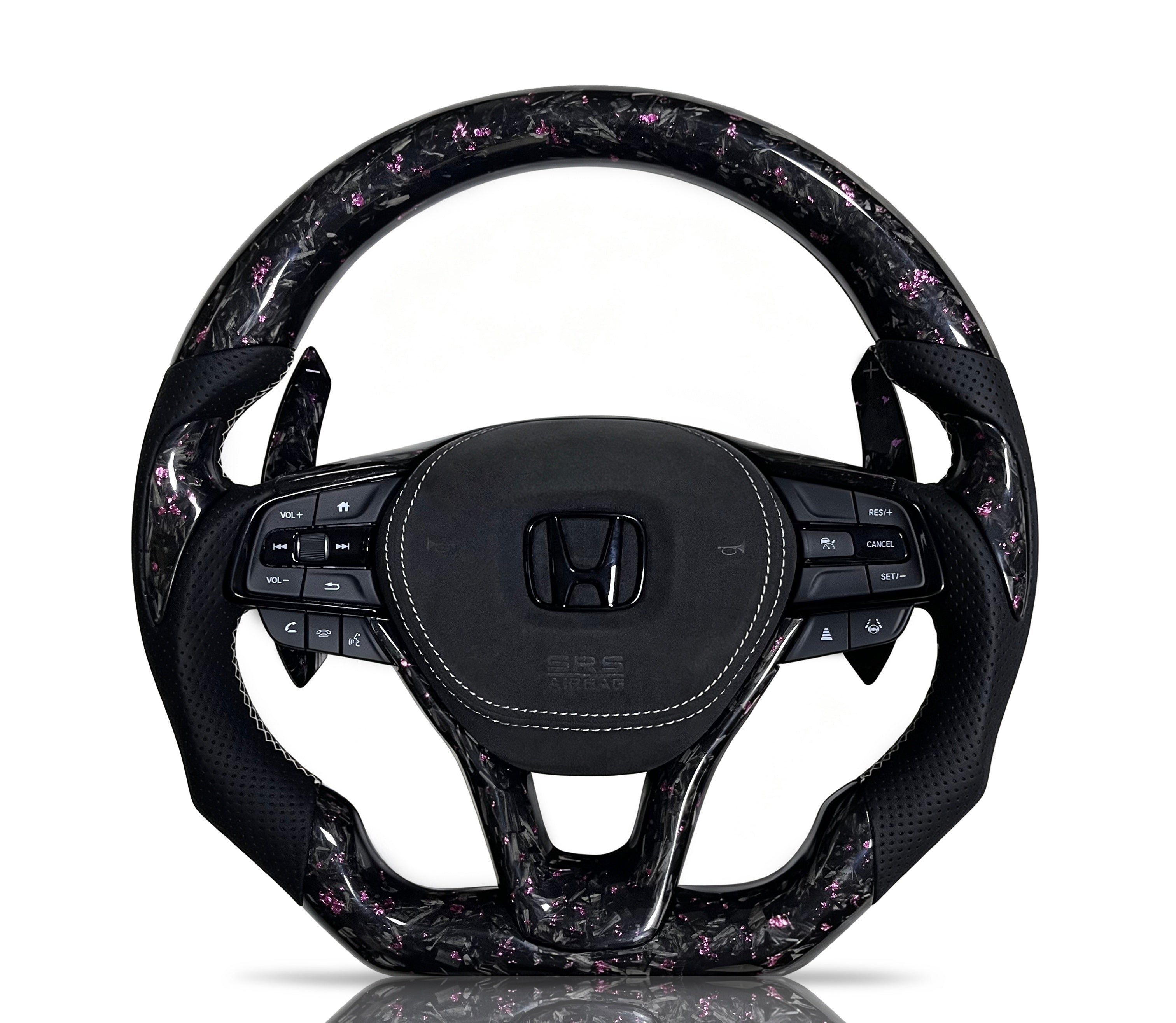 Vero Motorsport Honda Forged Carbon Fibre & Smooth Leather Steering Wheel (Design 12)
