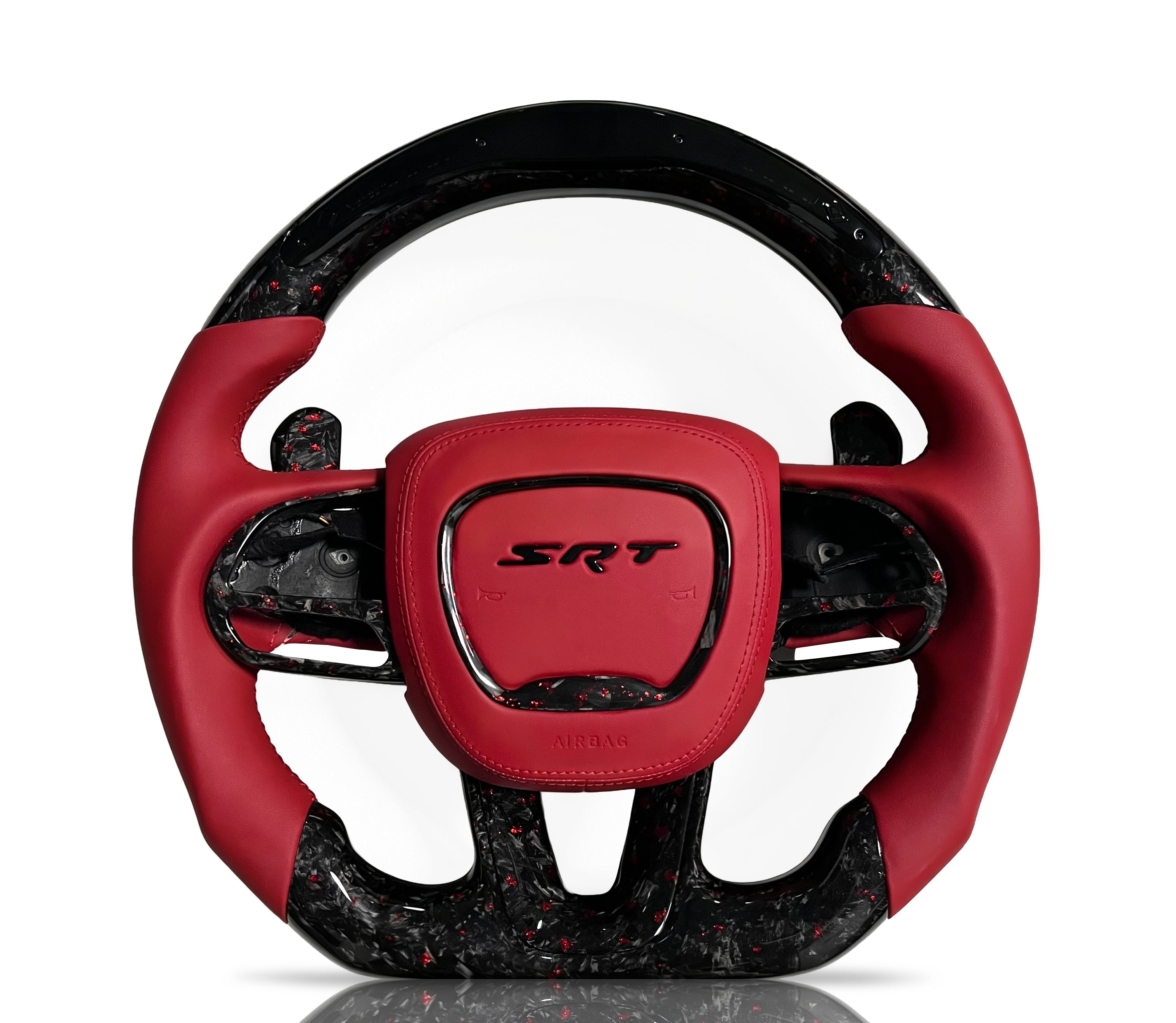 Vero Motorsport Dodge Forged Carbon Fibre & Smooth Leather Steering Wheel (Design 06)
