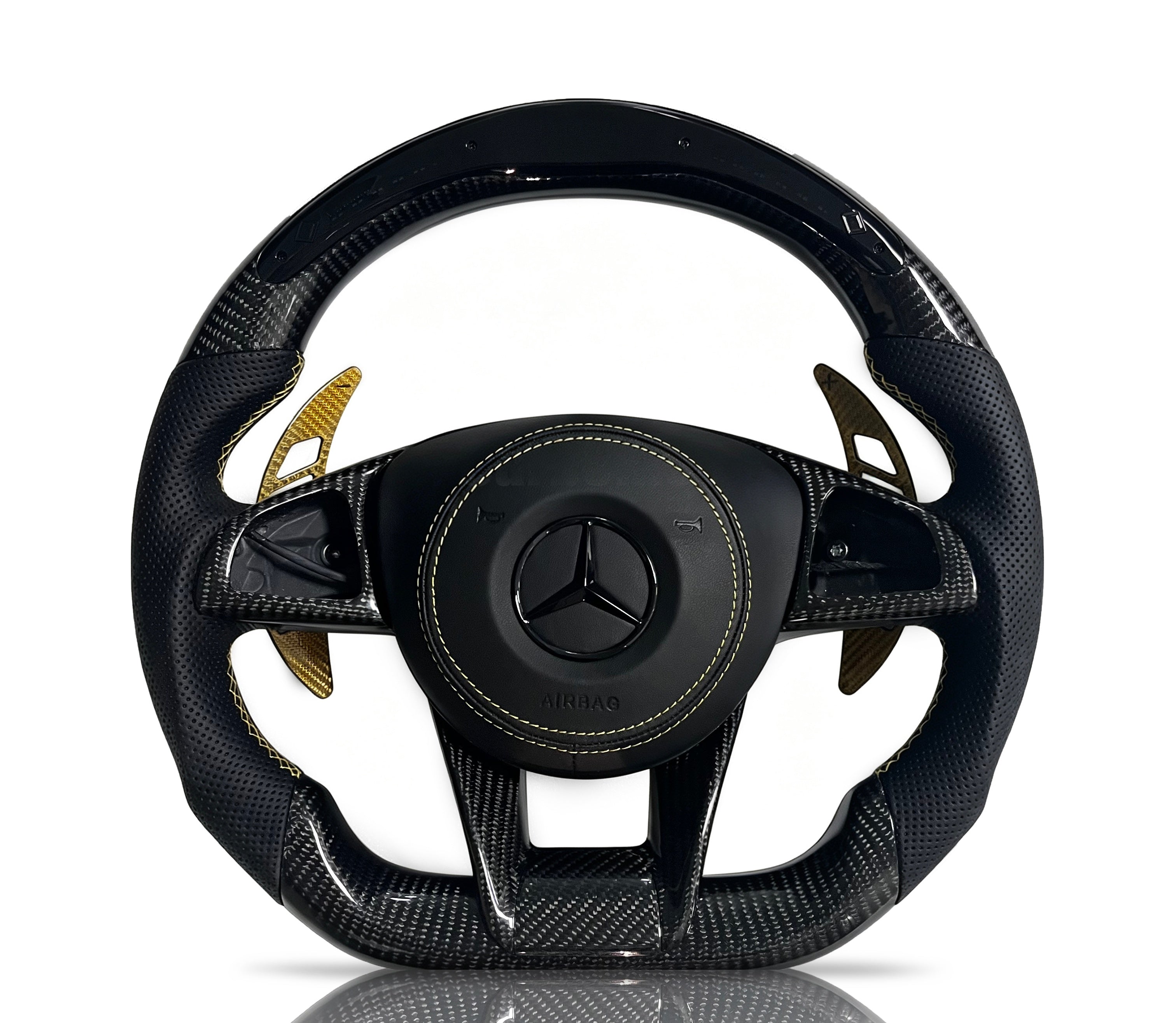 Vero Motorsport Mercedes-Benz Carbon Fibre & Perforated Leather Steering Wheel (Design 5)