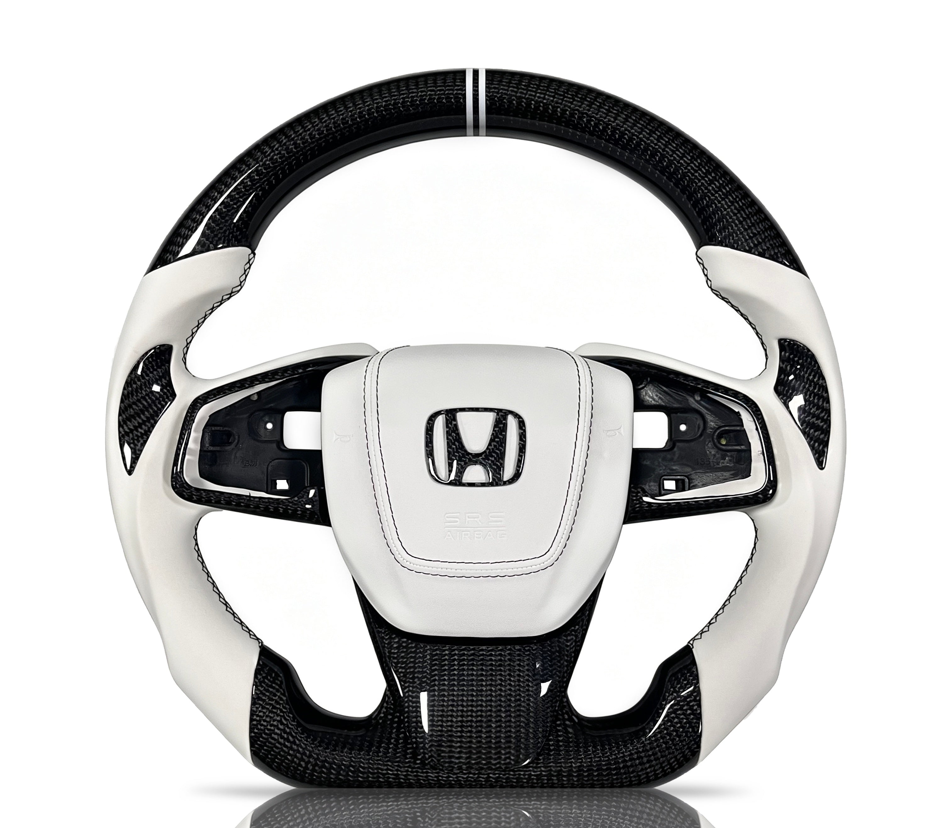 Vero Motorsport Honda Carbon Fibre & Smooth Leather Steering Wheel (Design 9)