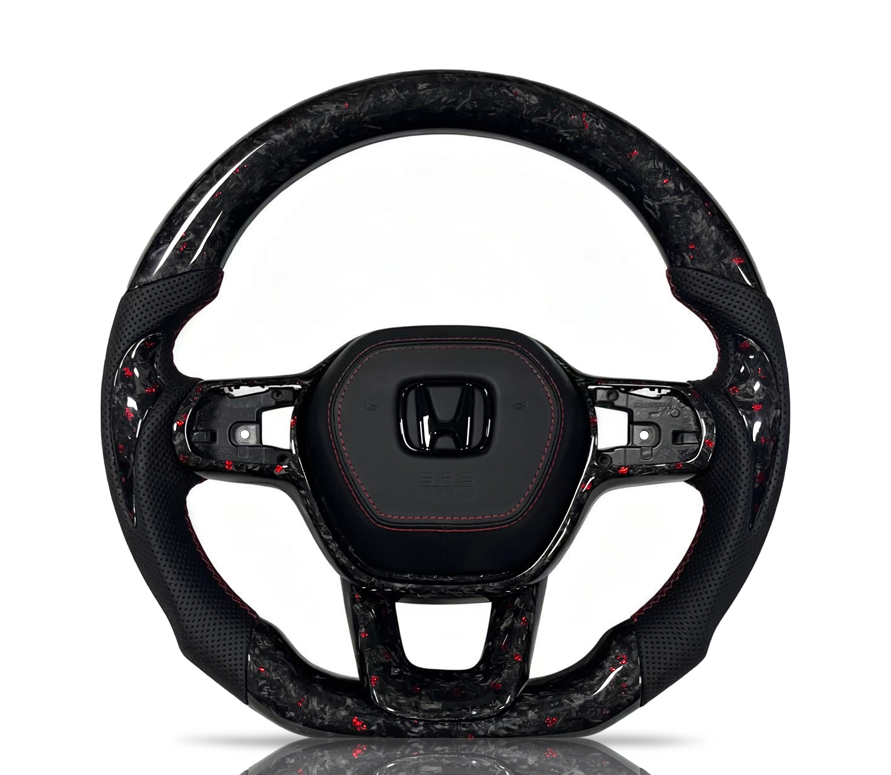 Vero Motorsport Honda Forged Carbon Fibre & Perforated Leather Steering Wheel (Design 8)
