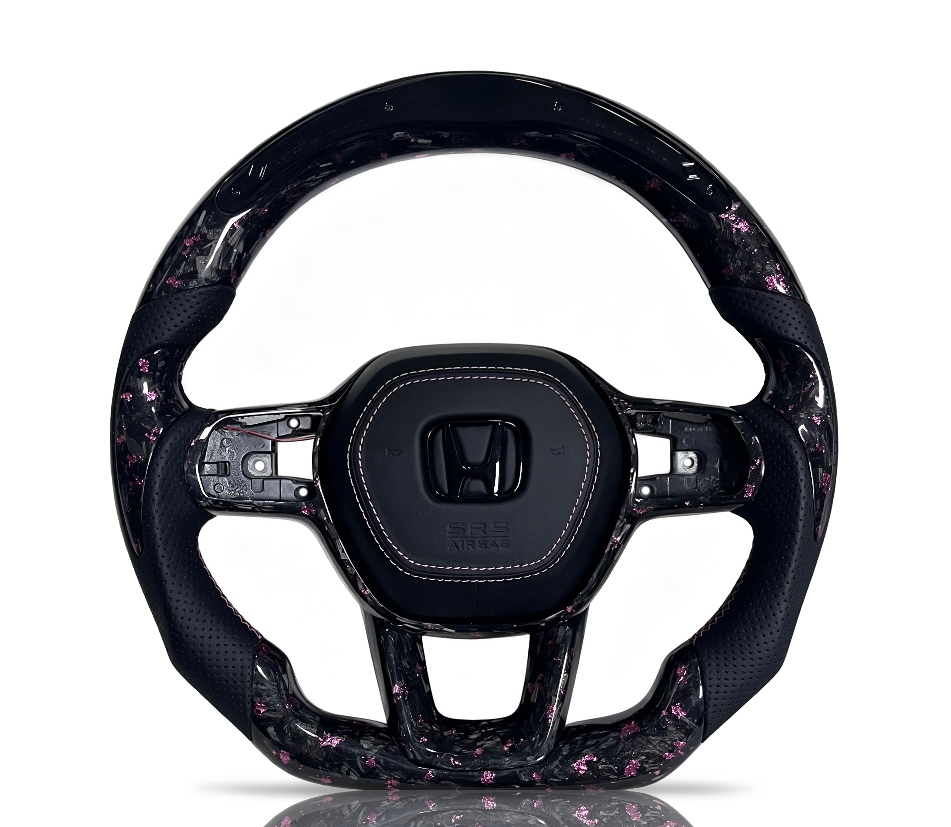 Vero Motorsport Honda Forged Carbon Fibre & Perforated Leather Steering Wheel (Design 16)