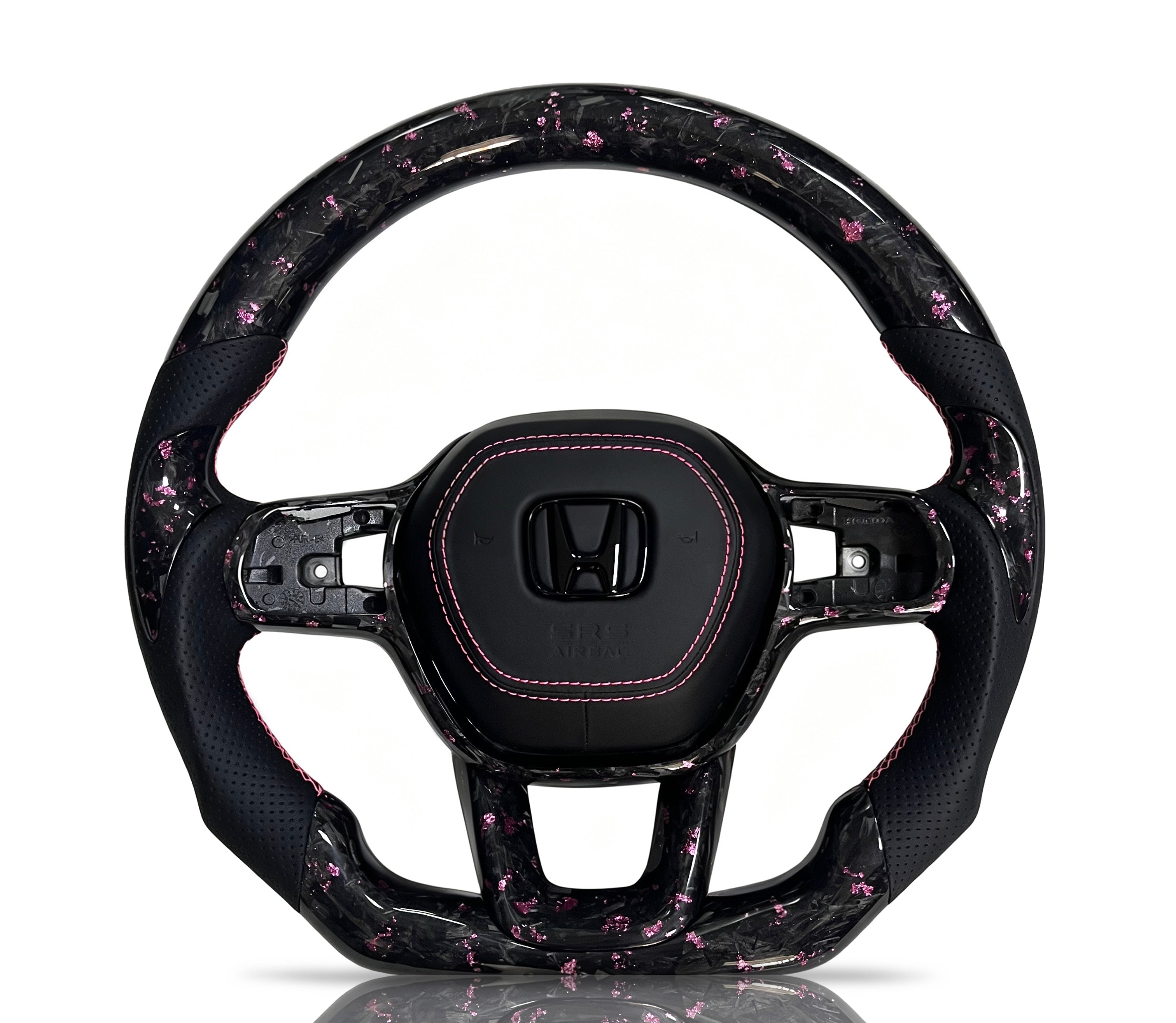 Vero Motorsport Honda Forged Carbon Fibre & Perforated Leather Steering Wheel (Design 17)