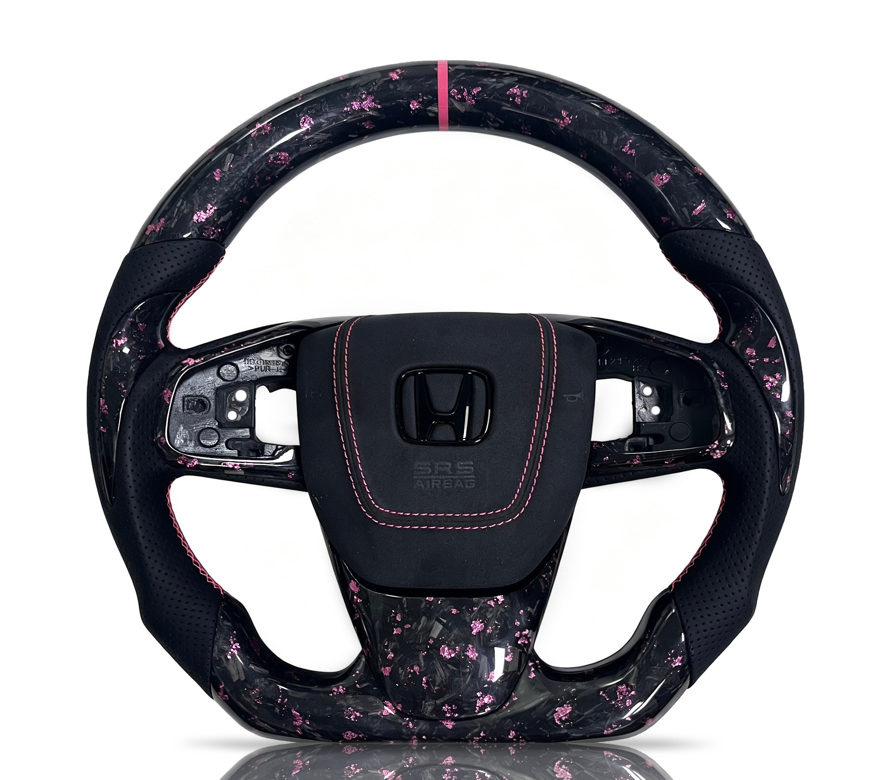 Vero Motorsport Honda Forged Carbon Fibre & Perforated Leather Steering Wheel (Design 18)