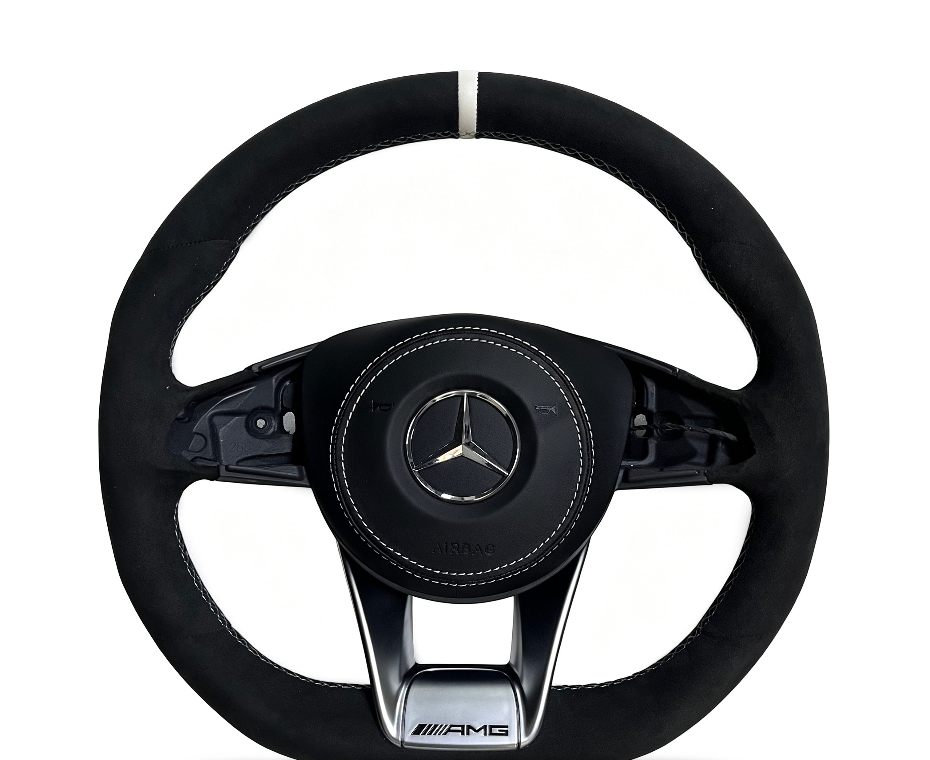 Mercedes-Benz Alcantara Steering Wheel (Design 8) on a clean white background