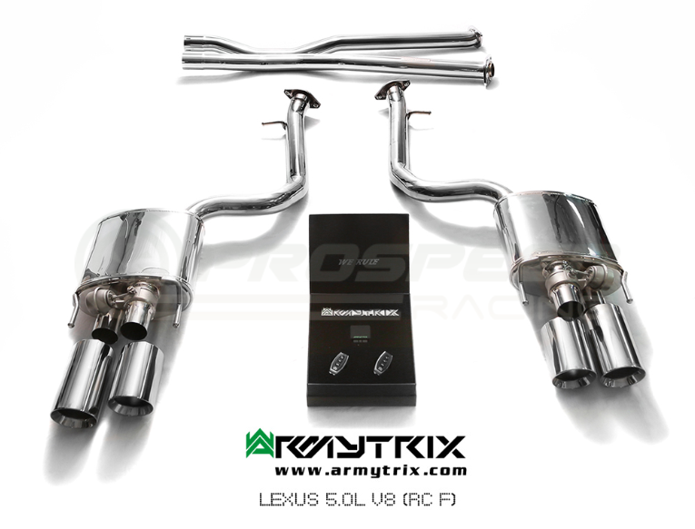 Armytrix Stainless Steel Valvetronic Cat Back Exhaust System Lexus RCF 14+